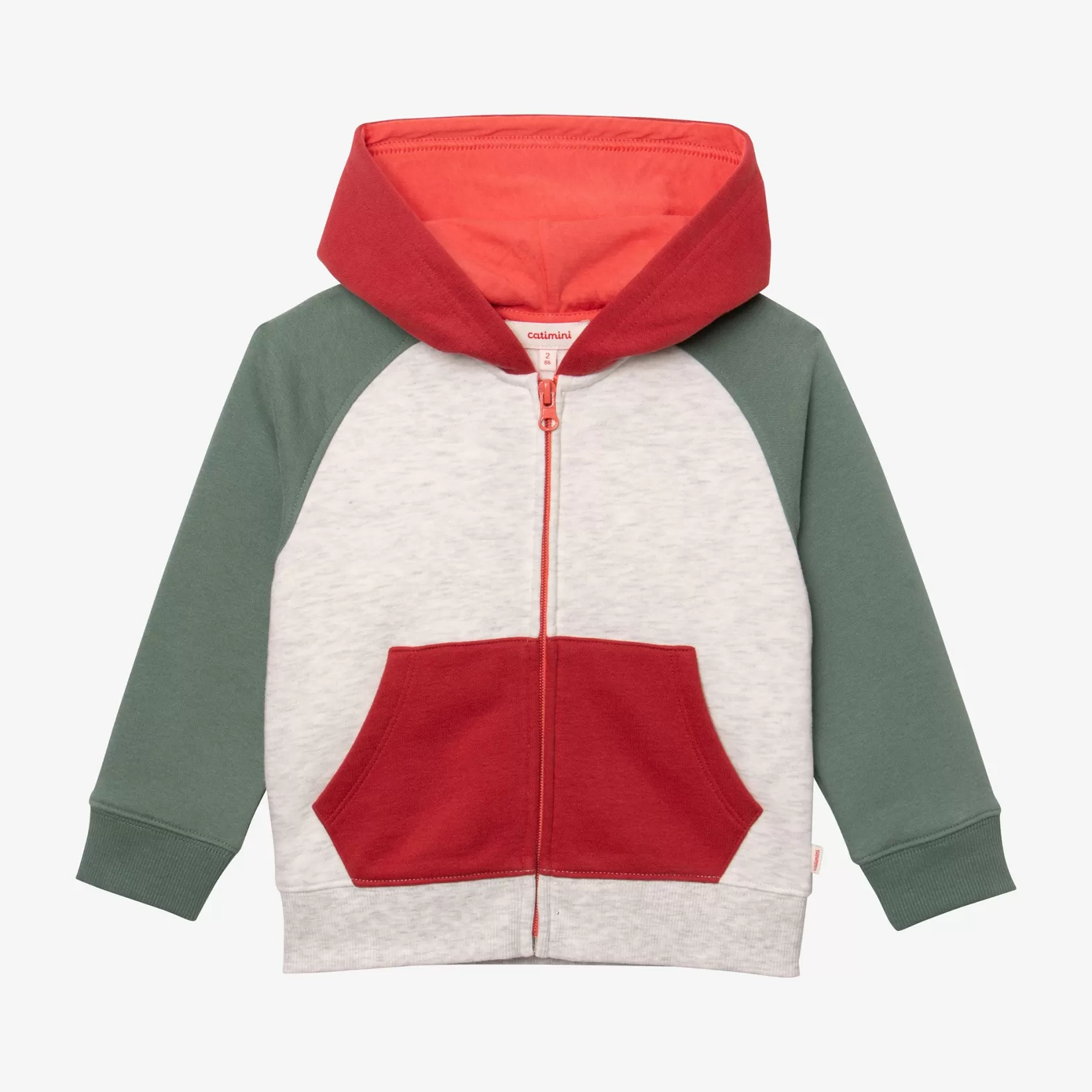 Baby Boy Color Block Zip Hoodie*Catimini Outlet