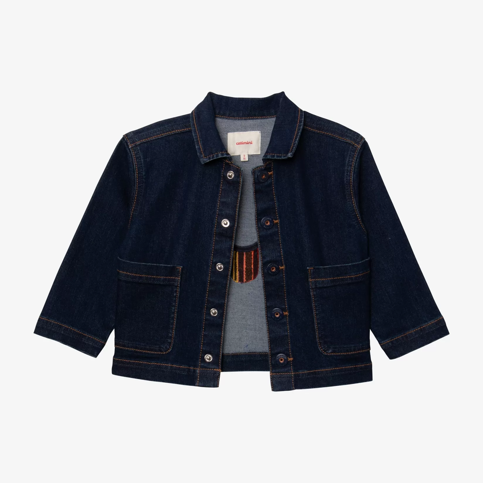 Baby Boy Embroidered Denim Jacket*Catimini Flash Sale