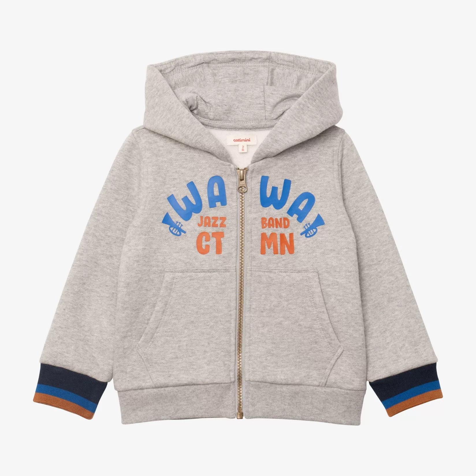 Baby Boy Grey Zip Hoodie*Catimini Flash Sale