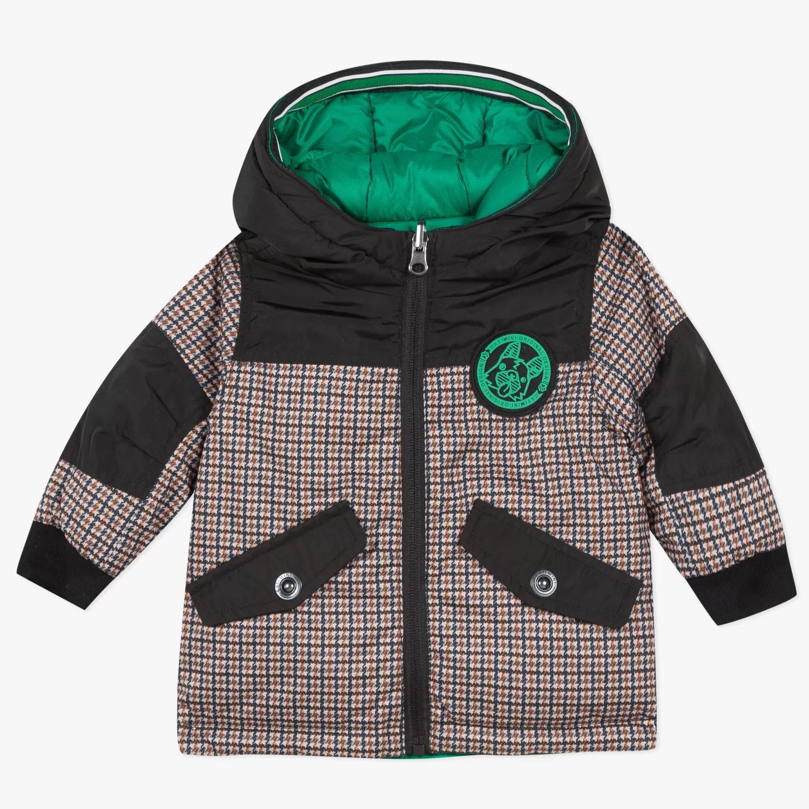 Baby Boy Reversible Moss Green Parka*Catimini Cheap