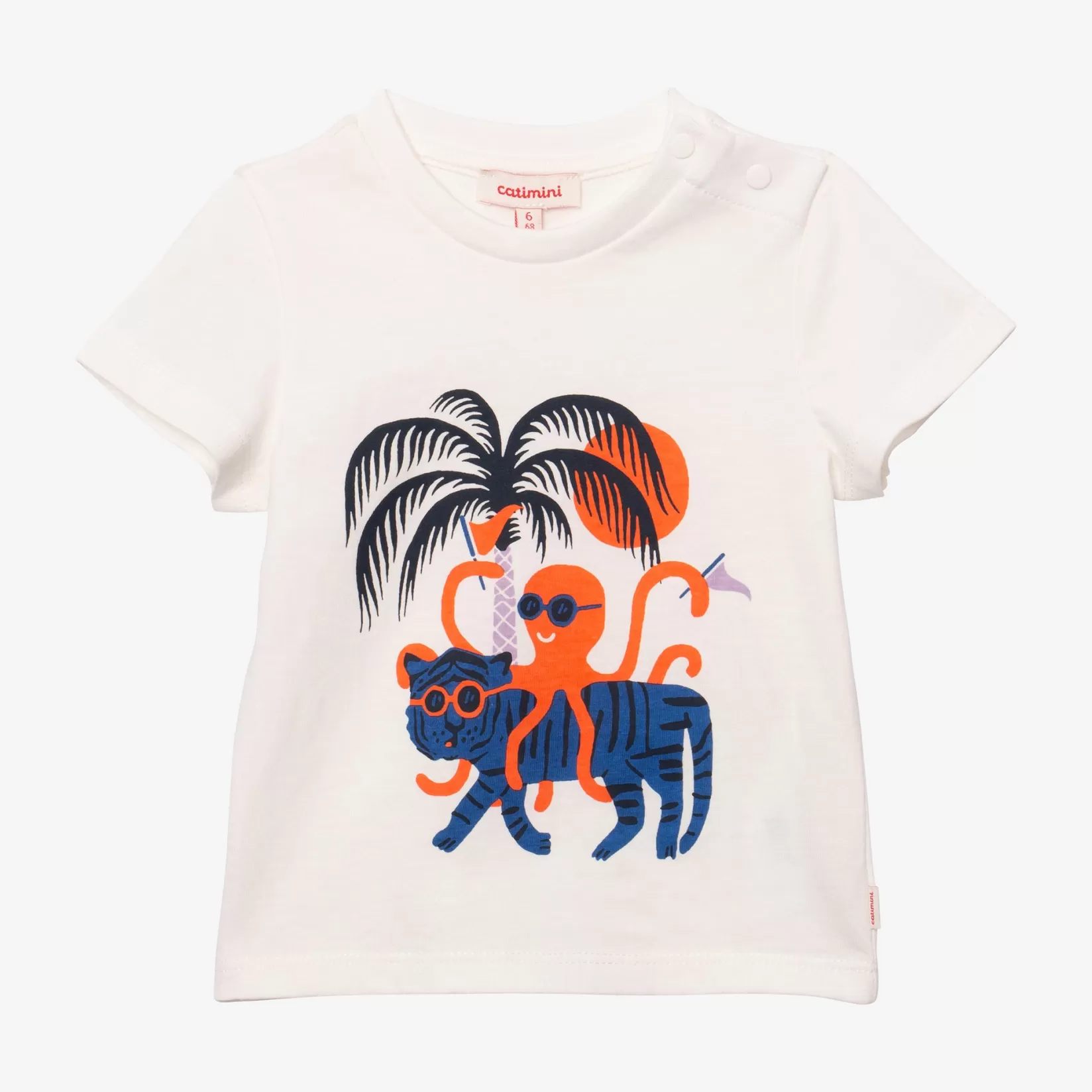 Baby Boy Tiger-Octopus Print T-Shirt*Catimini New