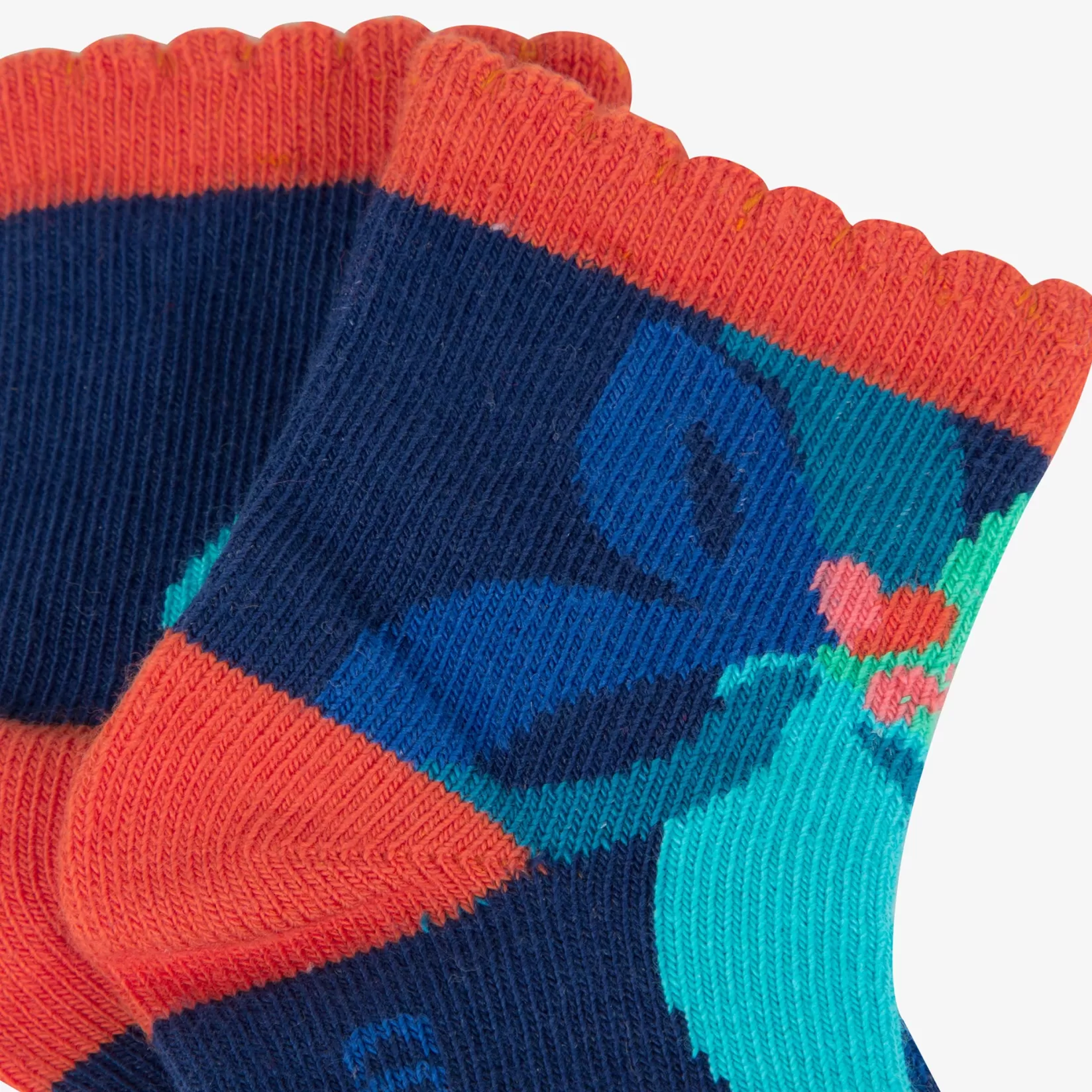 Baby Girl Blue Socks With Flowers*Catimini Hot