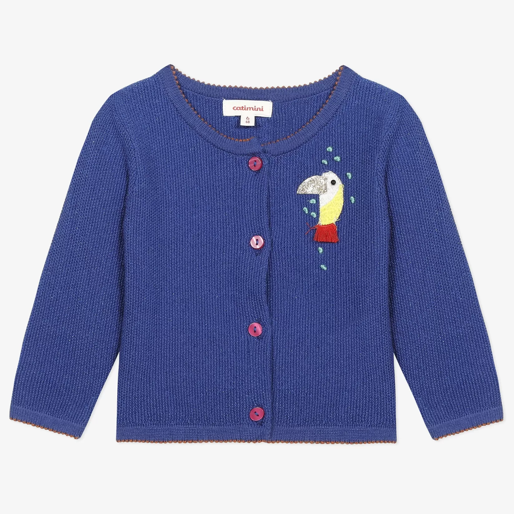 Baby Girl Blue Toucan Cardigan*Catimini Sale