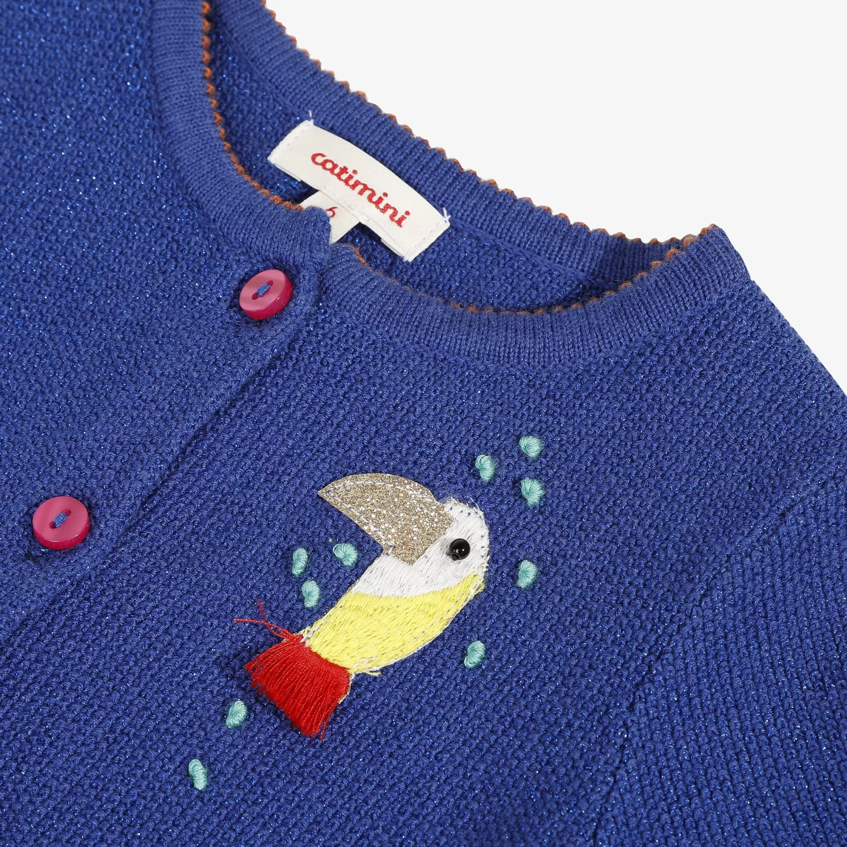 Baby Girl Blue Toucan Cardigan*Catimini Sale