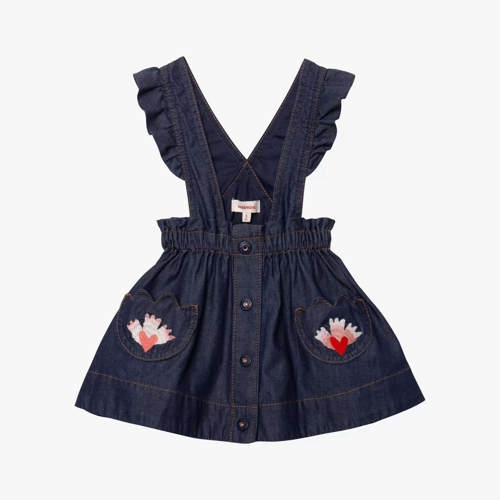 Baby Girl Denim Skirt With Straps*Catimini Best