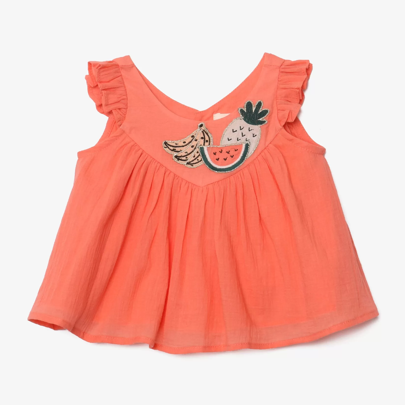 Baby Girl Embroidered Crepe Top*Catimini Online