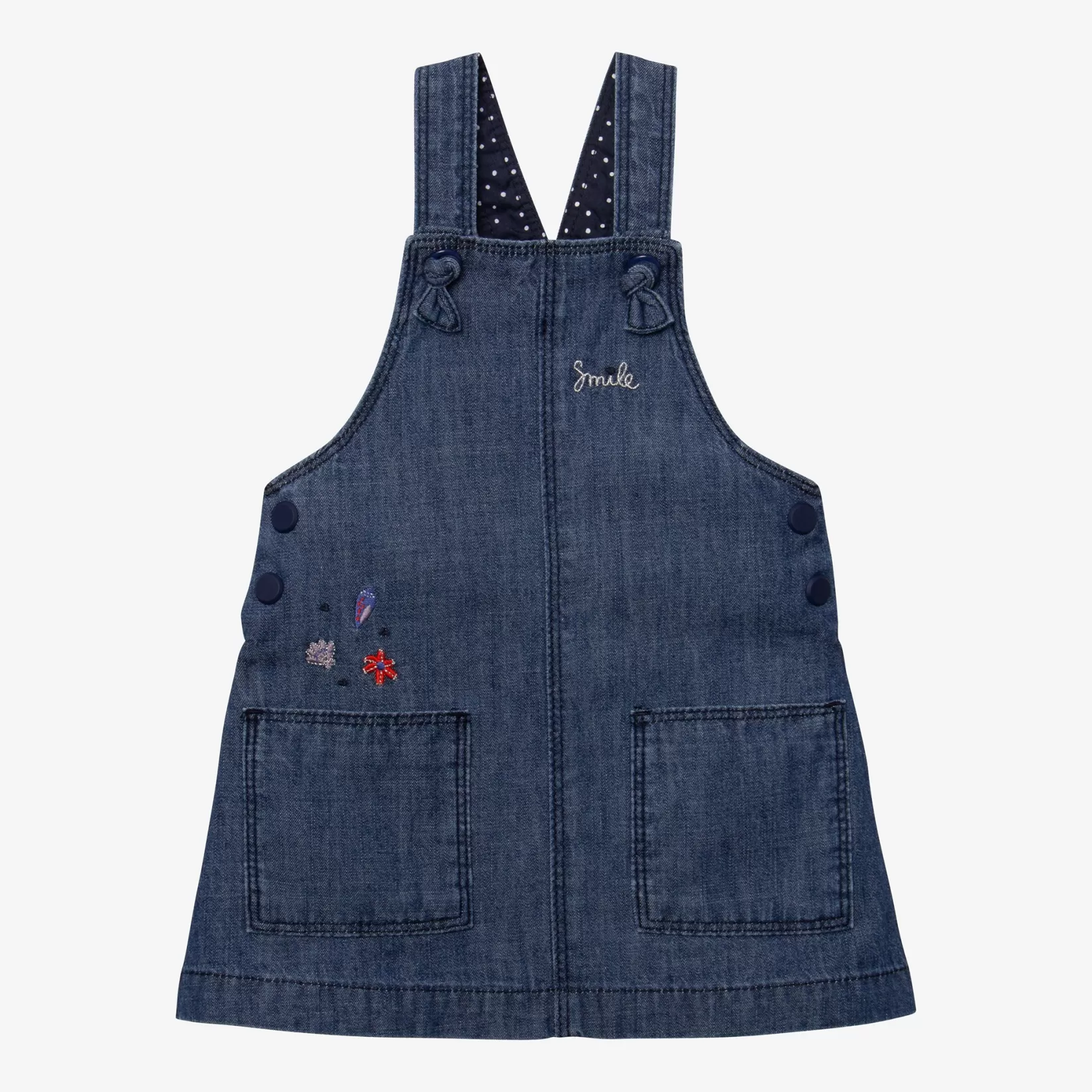 Baby Girl Embroidered Denim Bib Dress*Catimini Shop