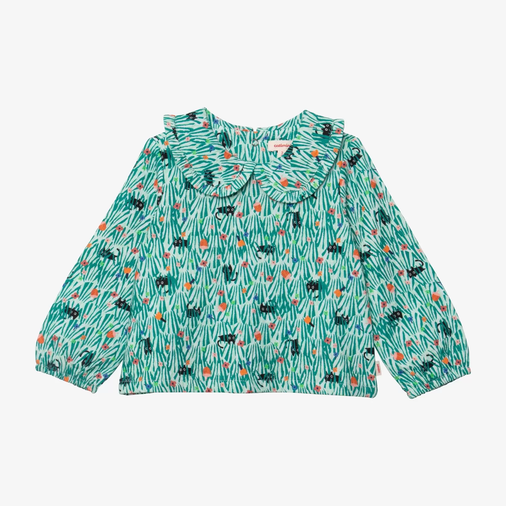 Baby Girl Floral Green Blouse*Catimini Store