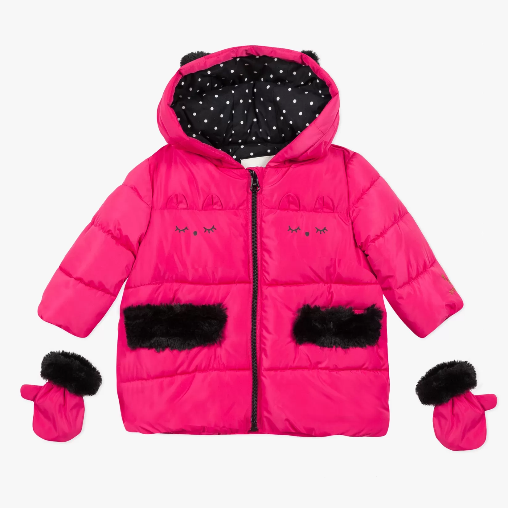 Baby Girl Fuchsia Pink Hooded Puffer Jacket*Catimini Best