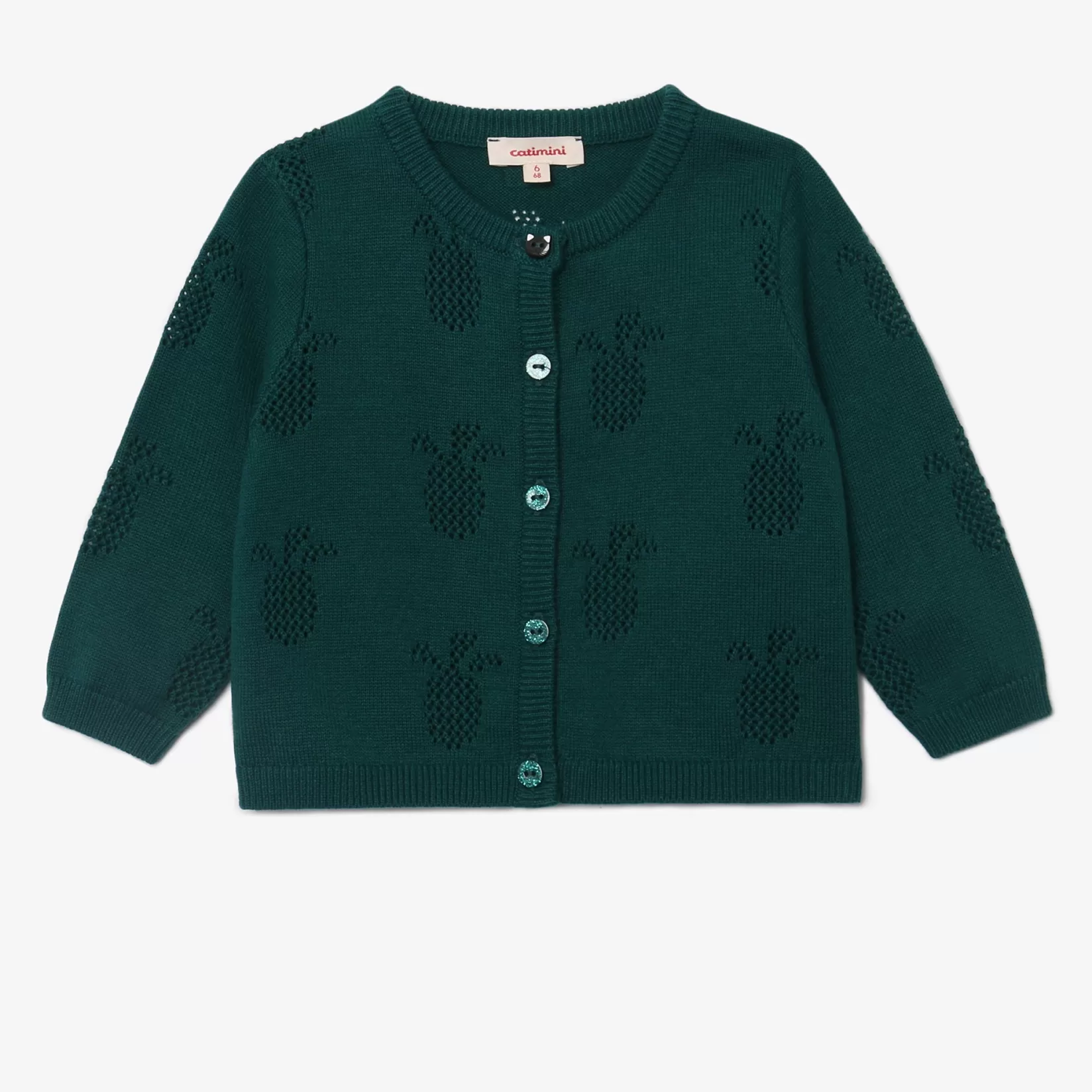 Baby Girl Green Cardigan*Catimini Store