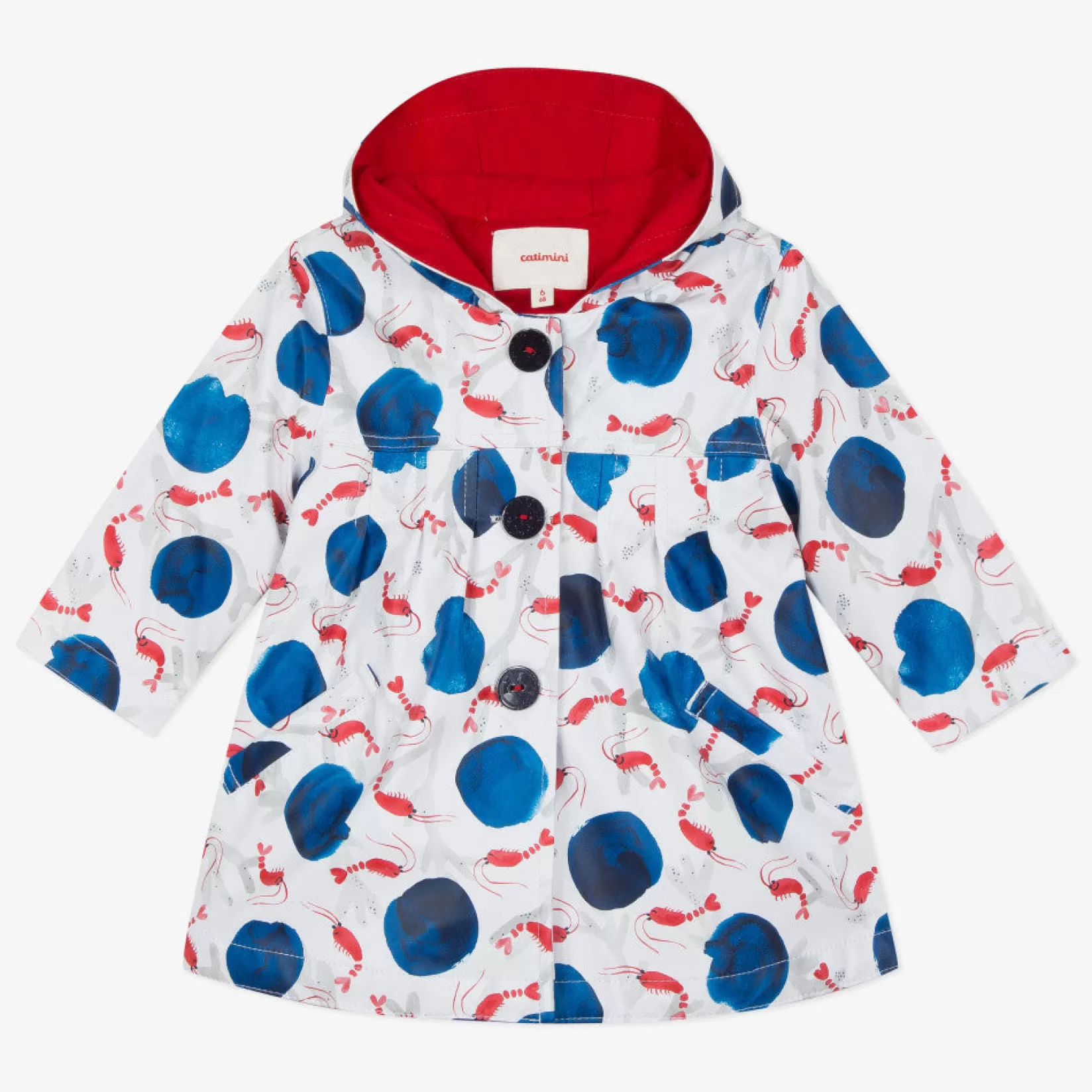 Baby Girl Marine Printed Rubberized Rain Jacket*Catimini Best Sale