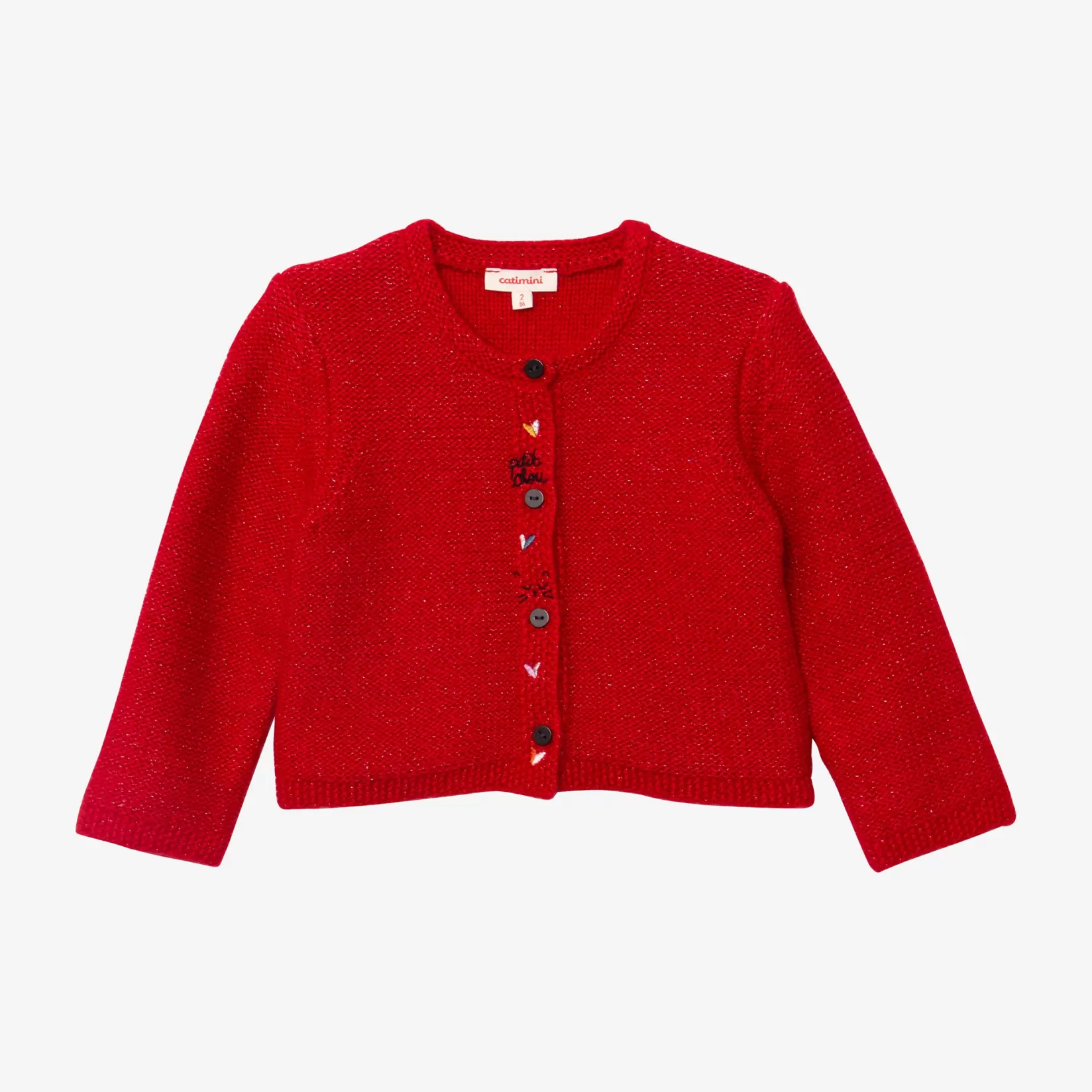 Baby Girl Red Lurex Cardigan*Catimini Shop