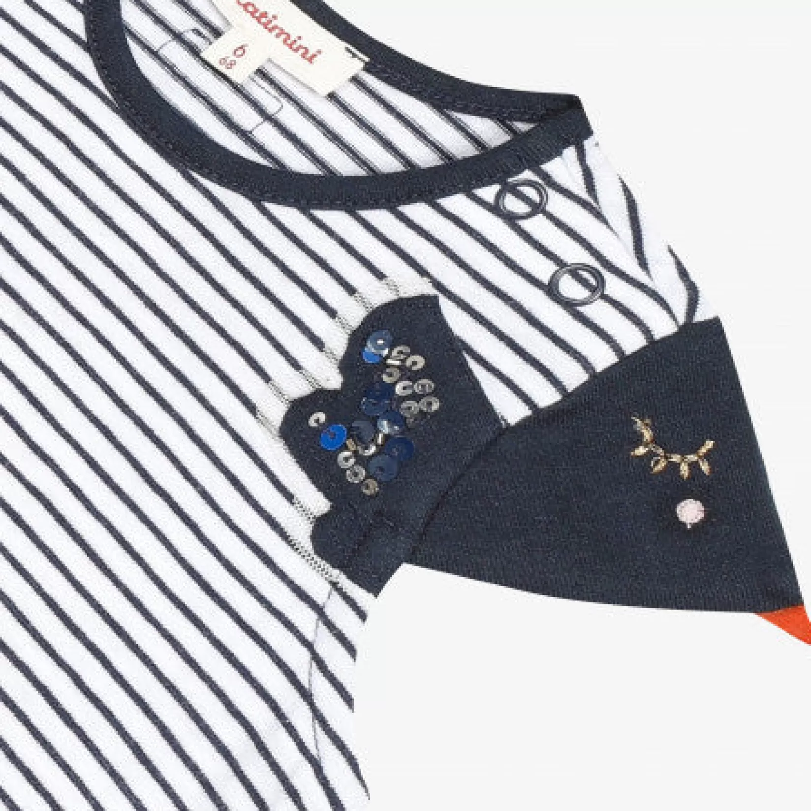 Baby Girl Striped Embroidered T-Shirt*Catimini Best