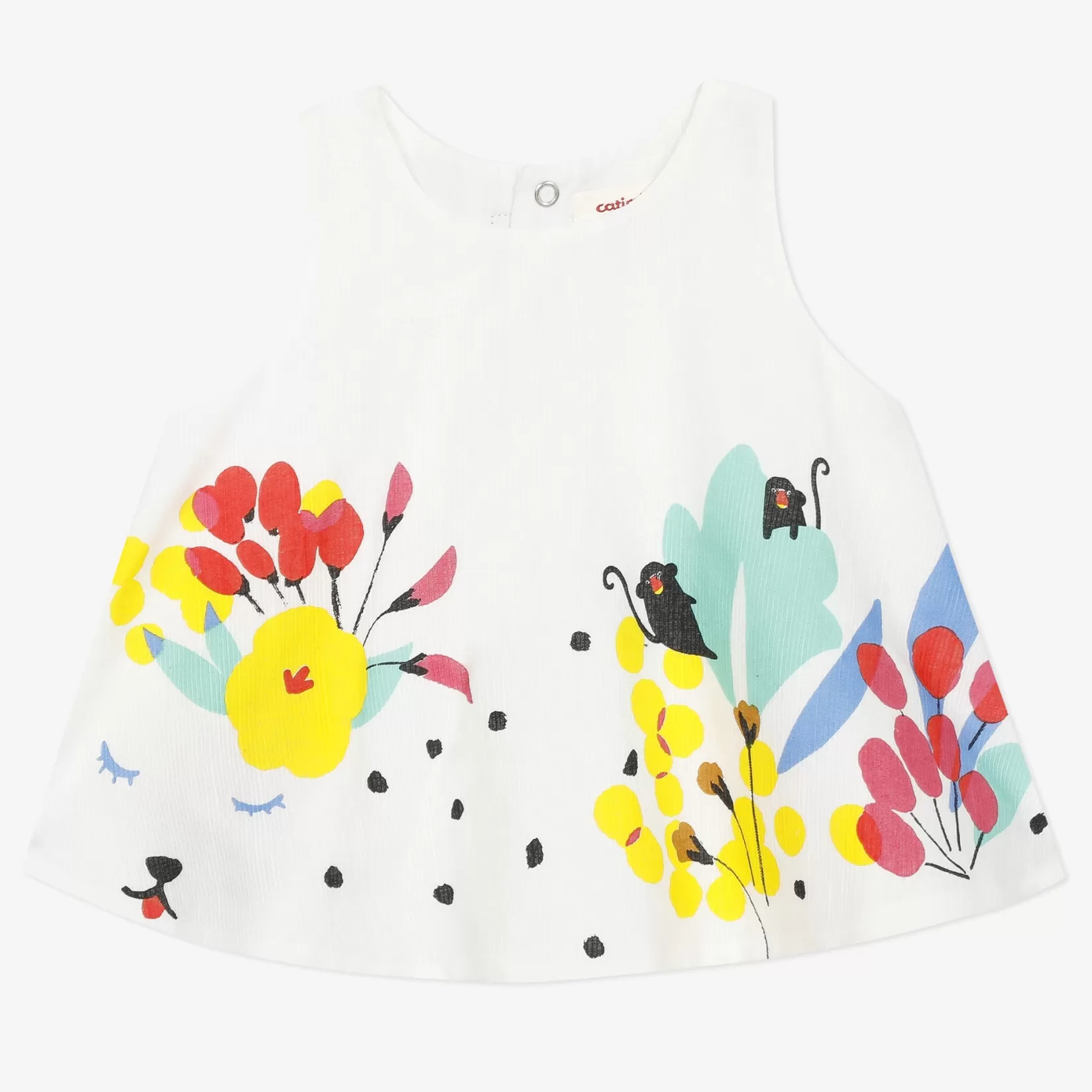 Baby Girl White Sleeveless Print Top*Catimini Online