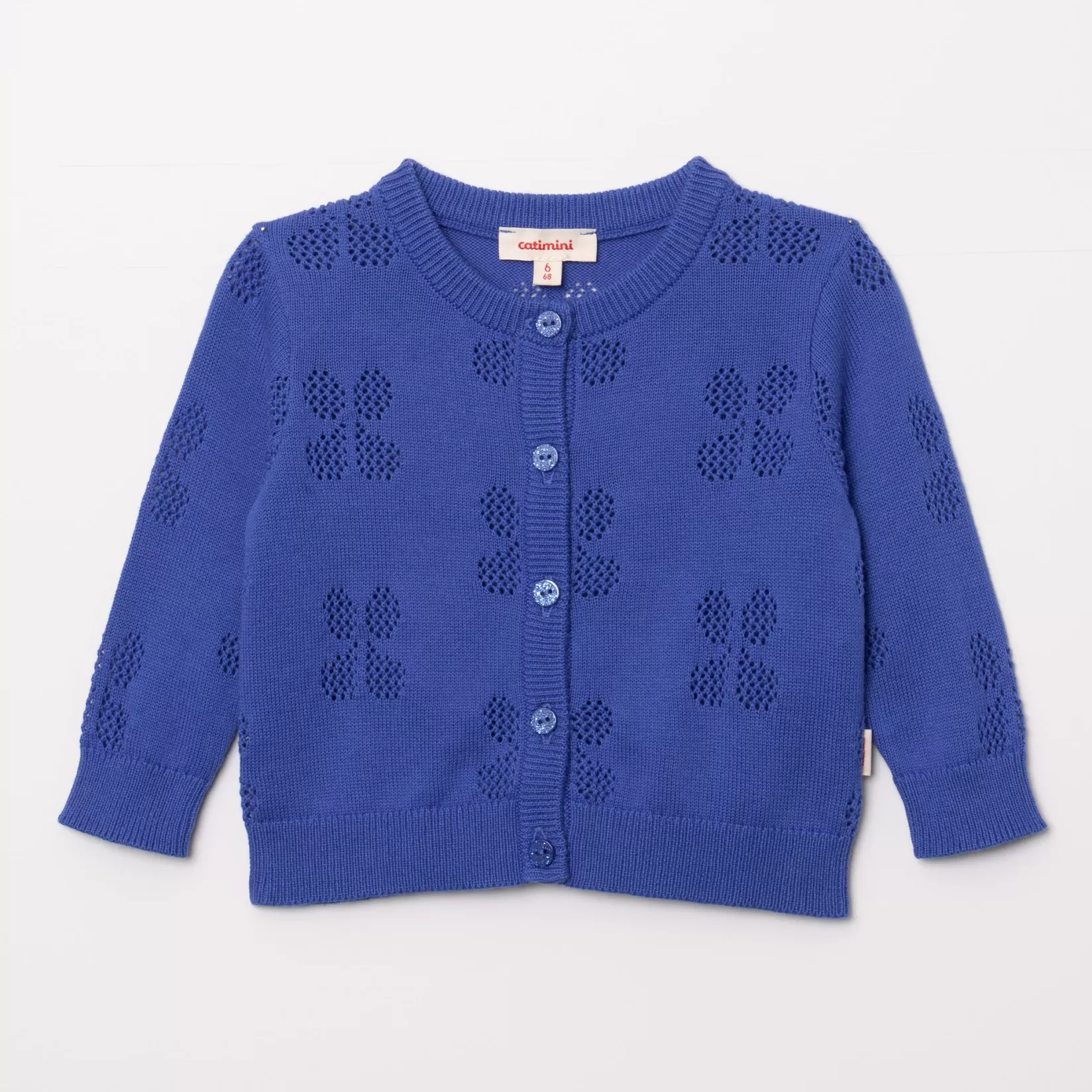 Baby Girl's Blue Openwork Cardigan*Catimini Cheap