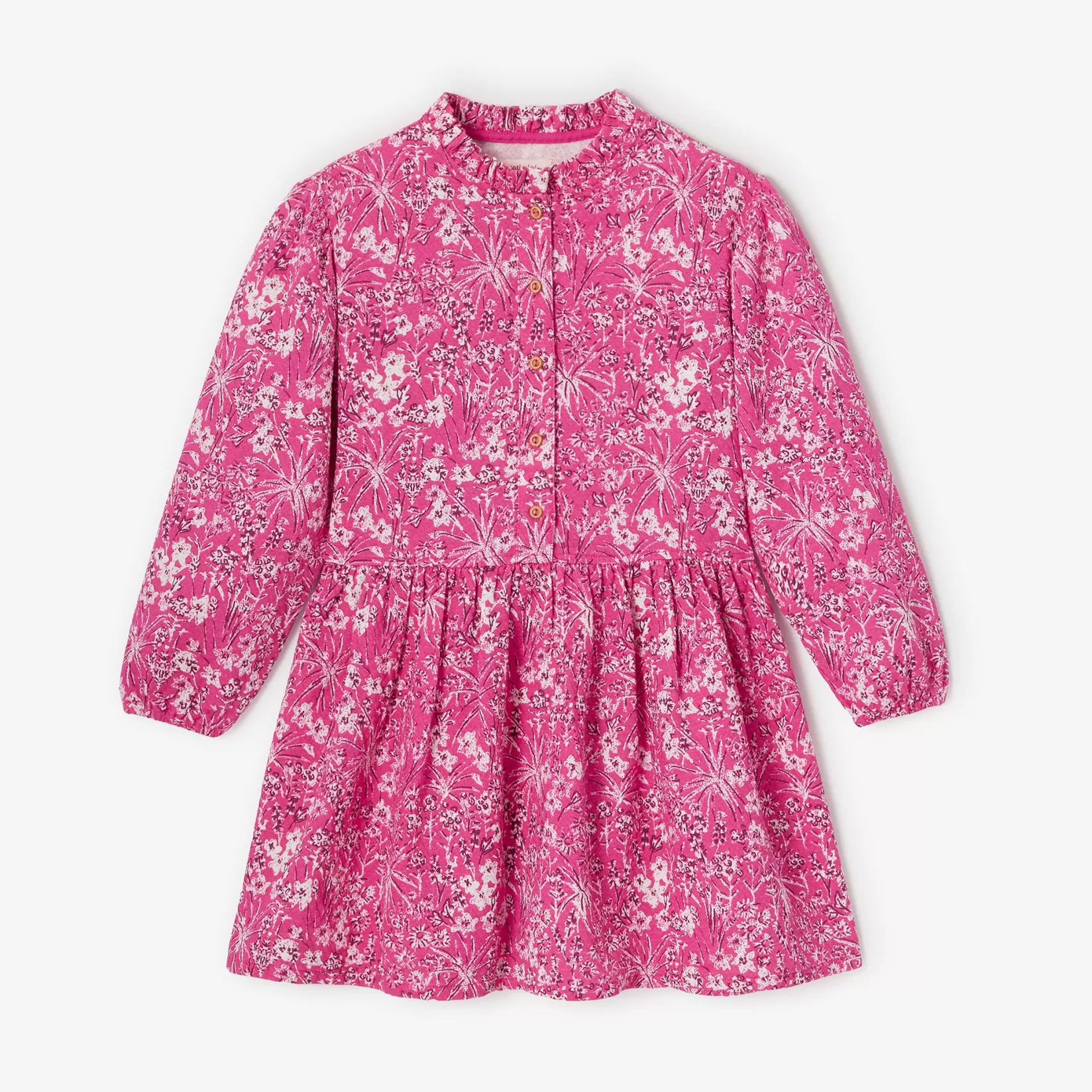 Baby Girls' Hot Pink Long Sleeve Dress*Catimini Clearance