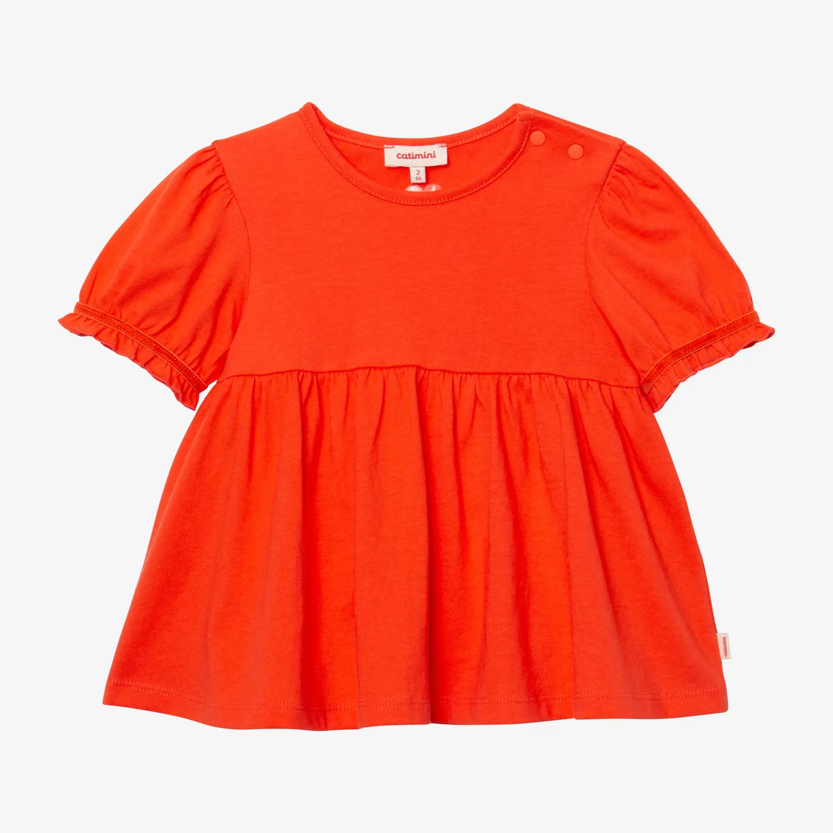 Baby Girl's Orange Puff-Sleeve T-Shirt*Catimini Clearance