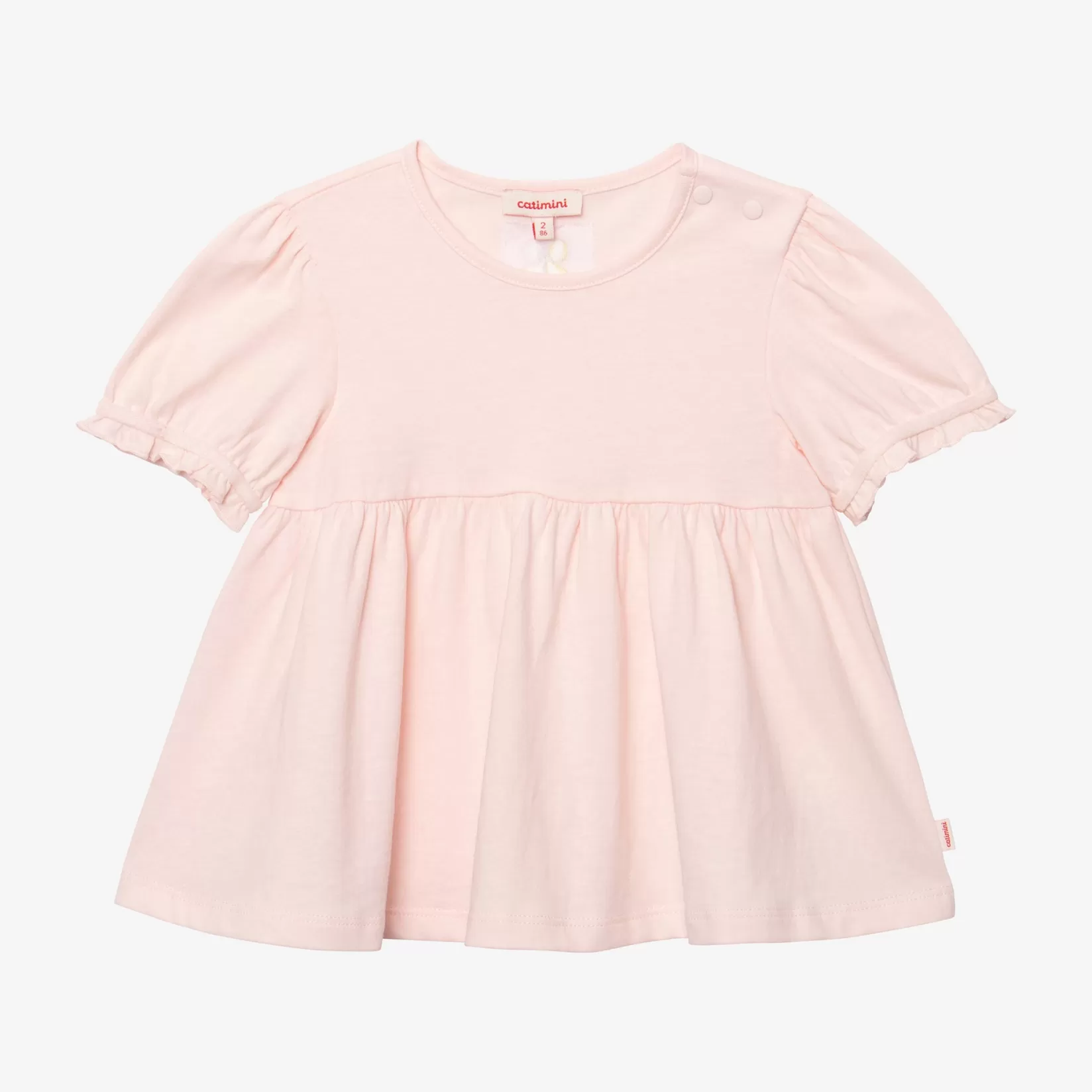 Baby Girl's Pink Puff-Sleeve T-Shirt*Catimini Fashion