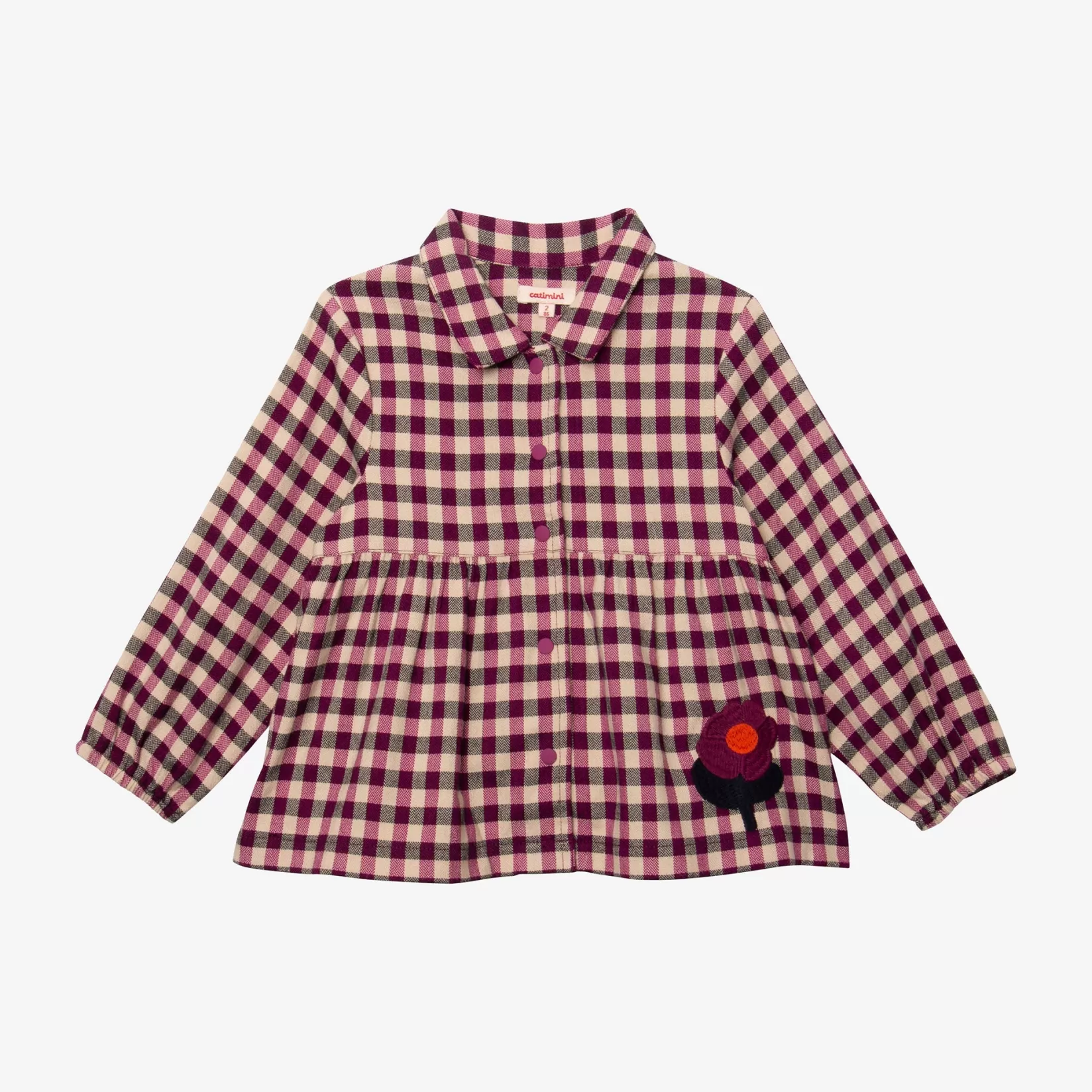 Baby Girls' Purple Gingham Blouse*Catimini Sale