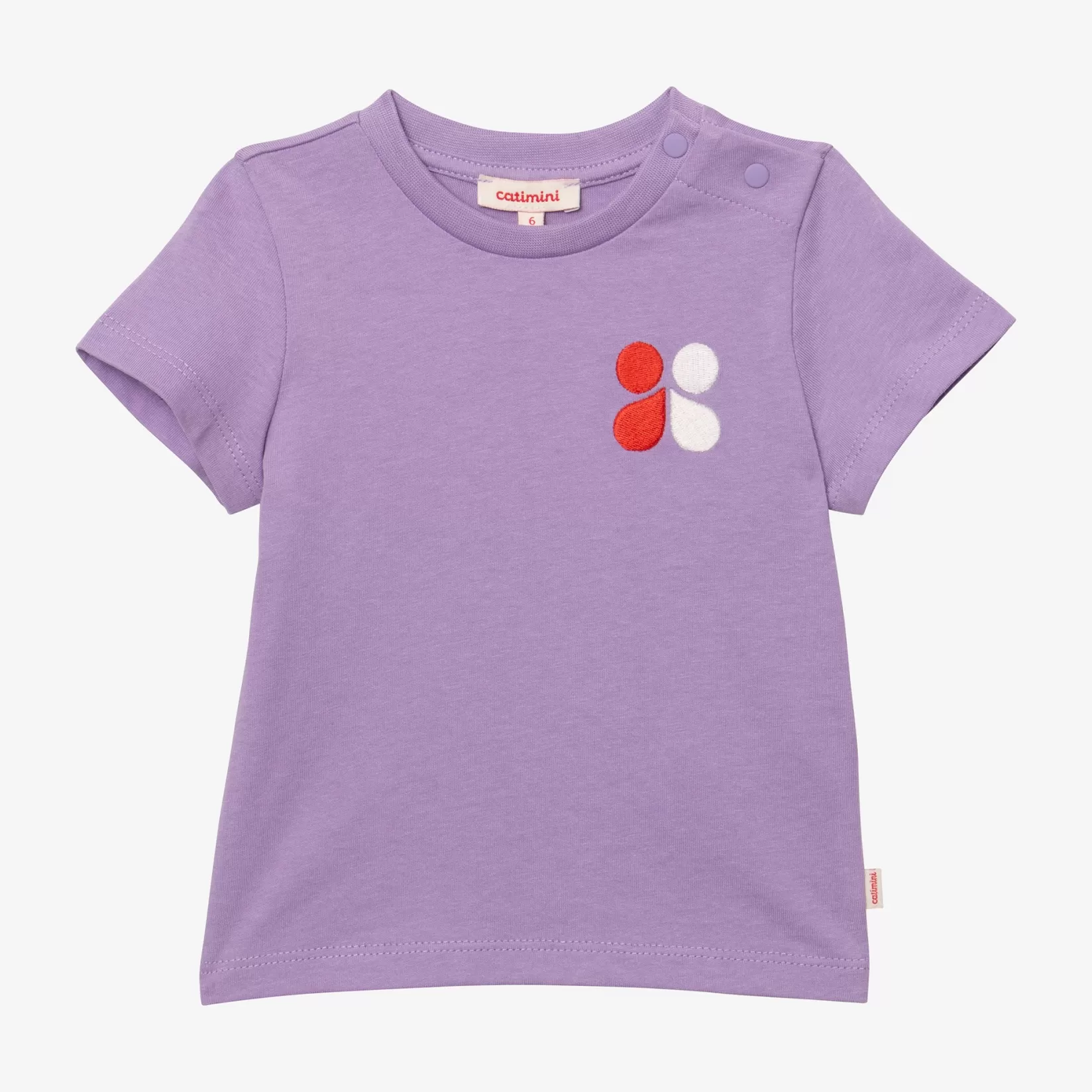 Baby Purple Embroidery T-Shirt*Catimini Discount