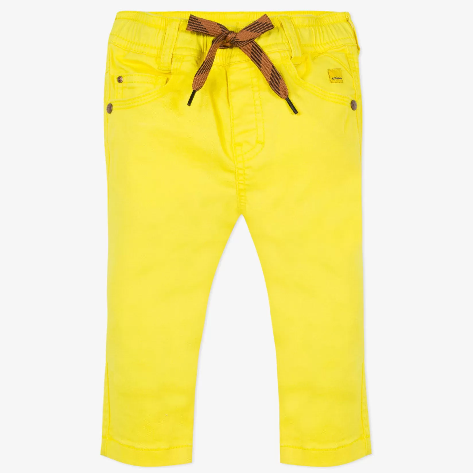 Baby Yellow Stretch Twill Trousers*Catimini New