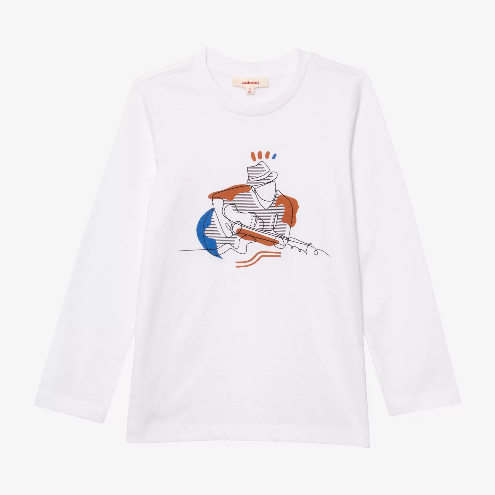 Boy White Long Sleeve T-Shirt*Catimini Discount