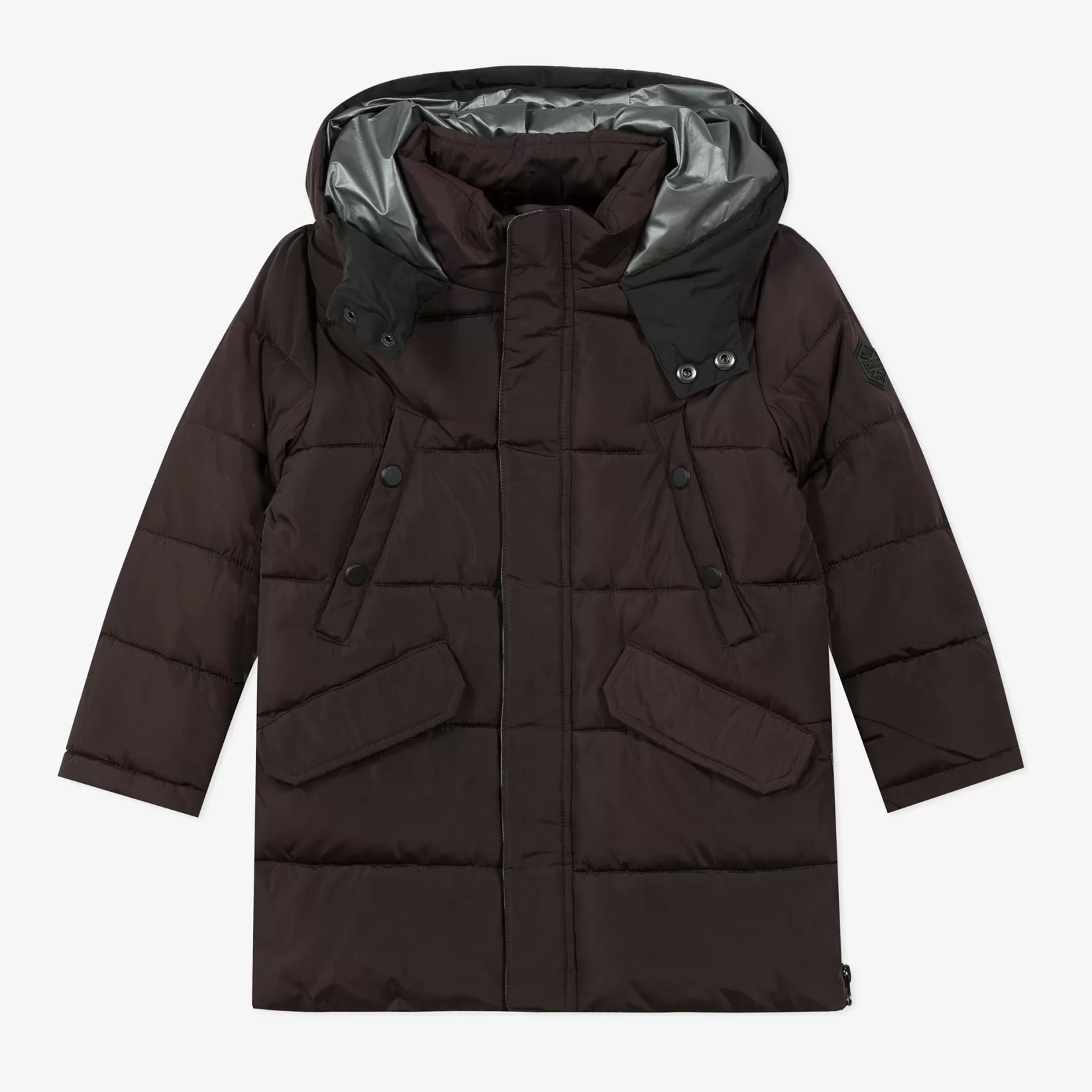 Boys' Brown Coated Parka With Hood*Catimini Shop