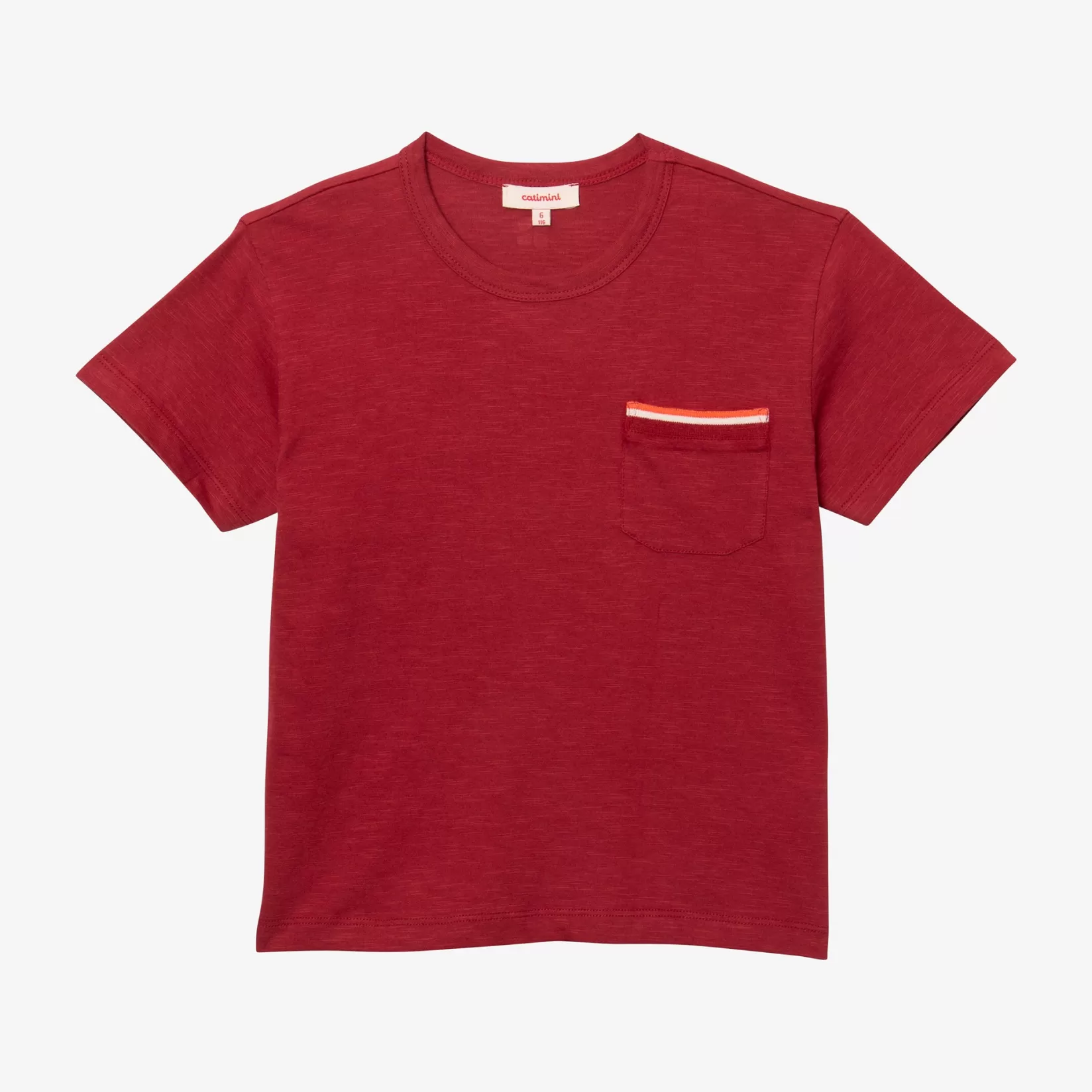 Boy's Red Striped Pocket T-Shirt*Catimini Hot