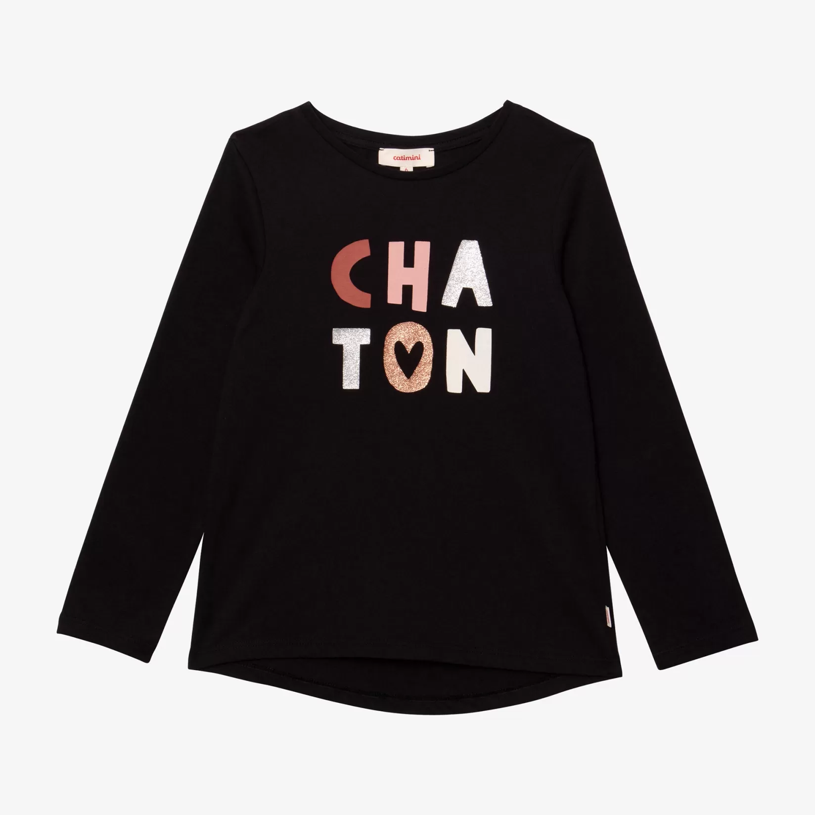 Girl Black Long Sleeve T-Shirt*Catimini Flash Sale