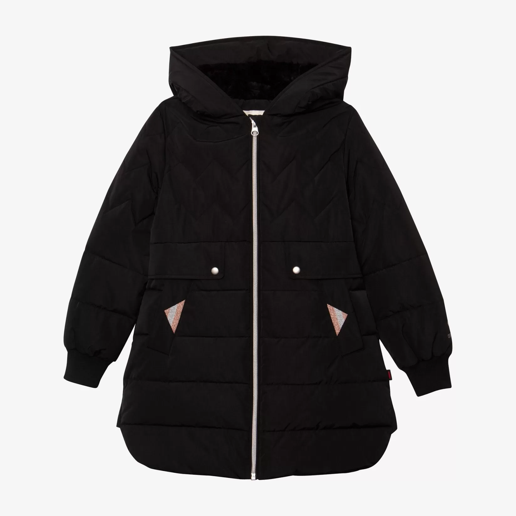 Girl Black Quilted Coat*Catimini Flash Sale