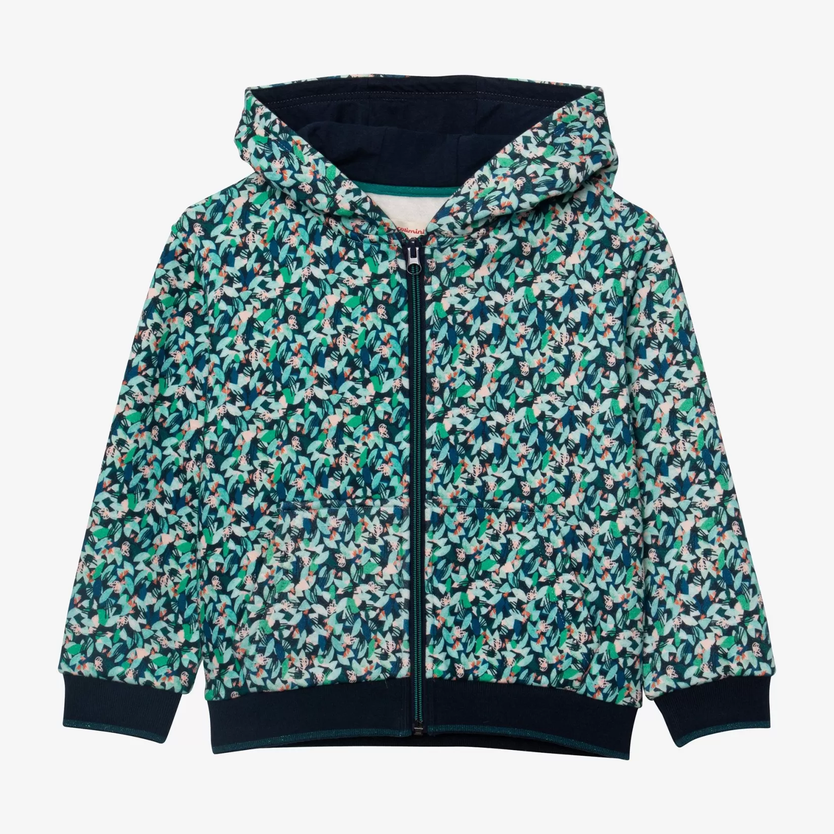 Girl Floral Green Zip Hoodie*Catimini Hot