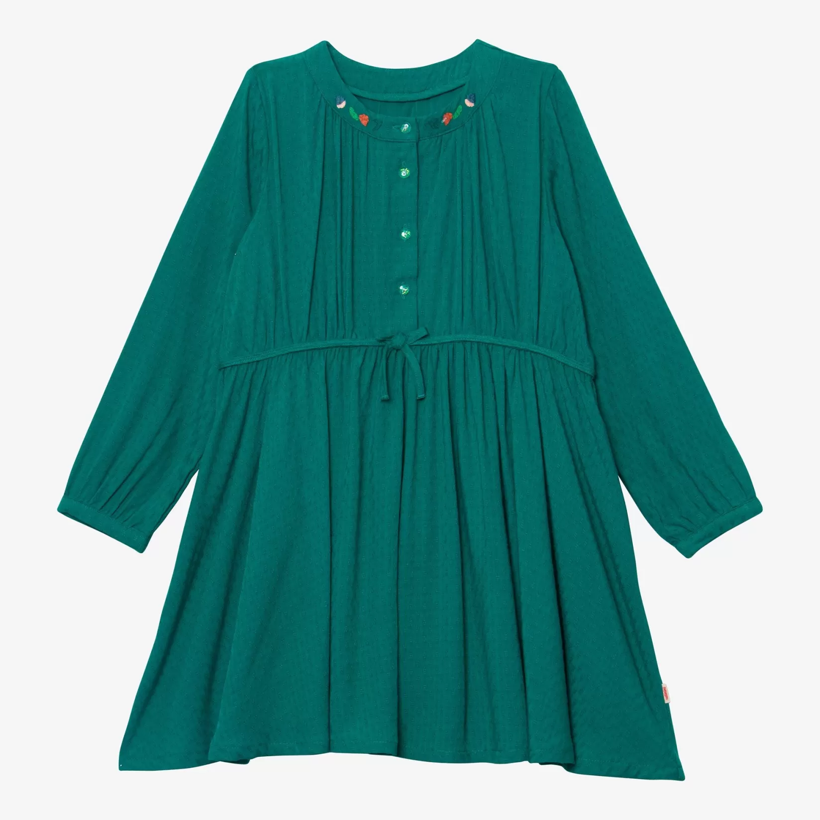 Girl Long Sleeve Green Dress*Catimini Flash Sale