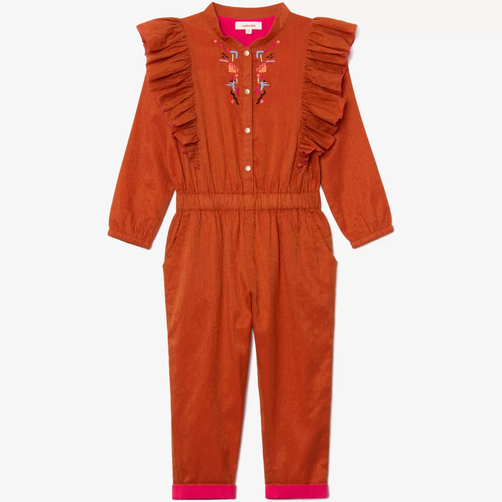 Girl Lurex Embroidered Jumpsuit*Catimini Clearance