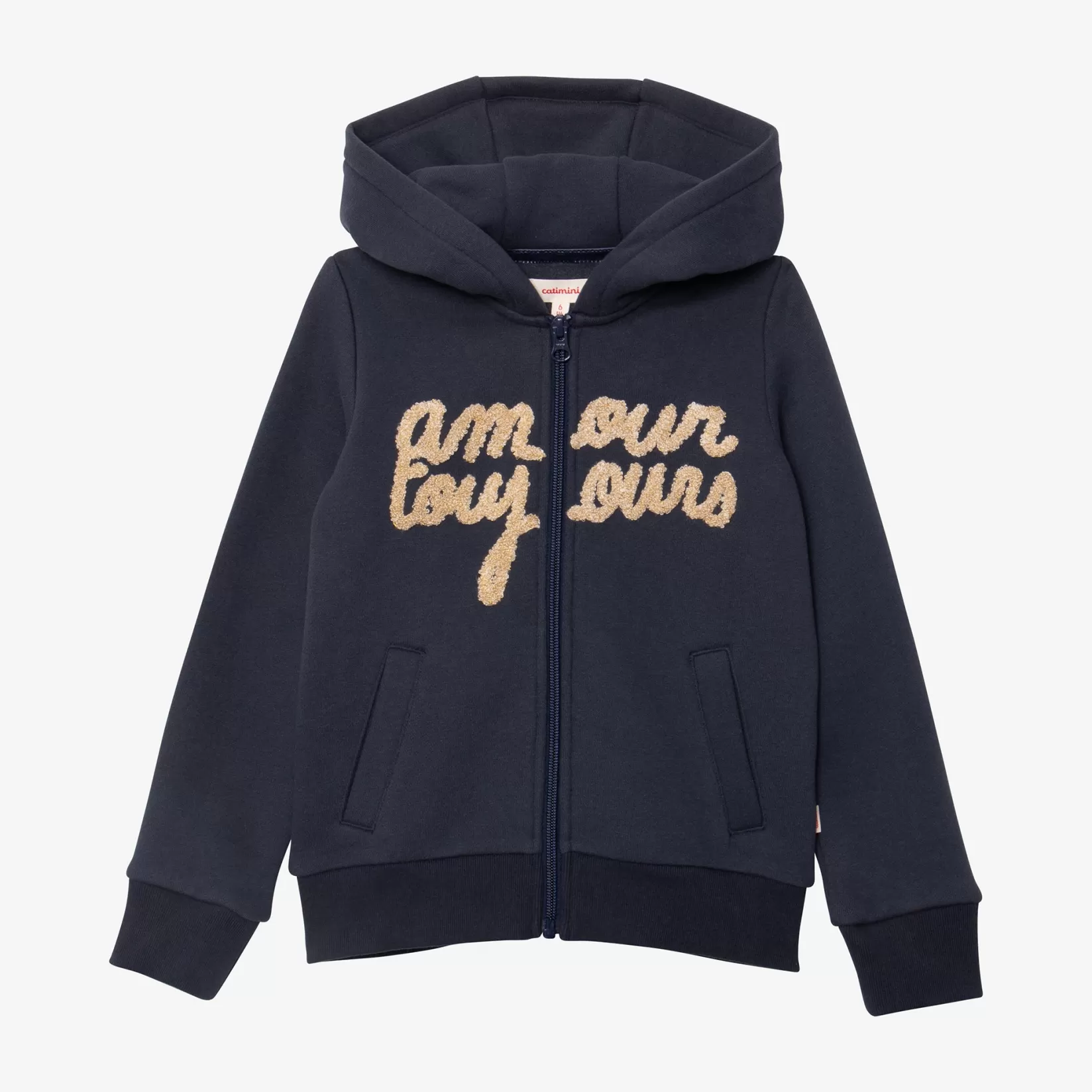 Girl Navy Zip Hoodie ♡*Catimini Hot