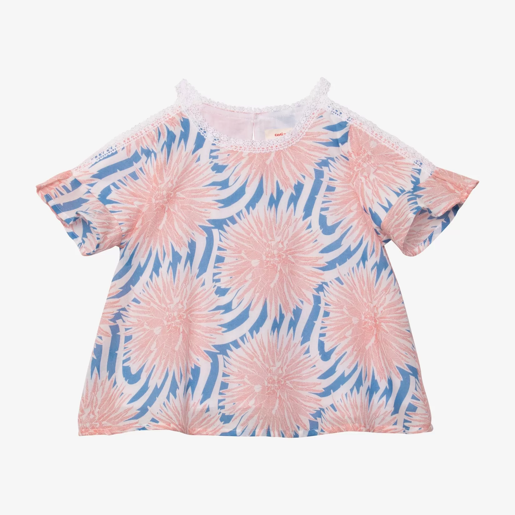 Girl Printed Dahlias Flare Blouse*Catimini Hot