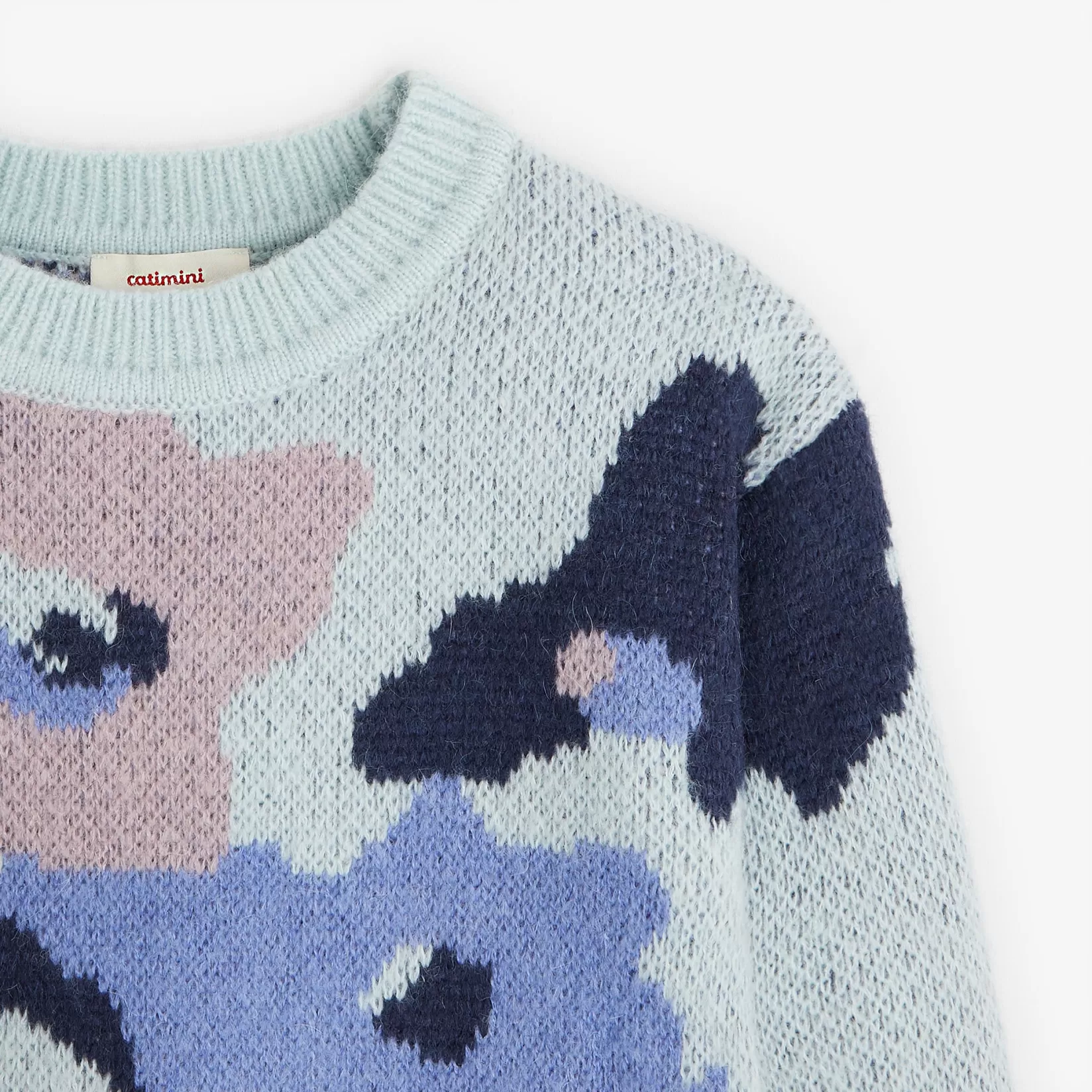 Girls' Blue Knitted Sweater*Catimini Outlet