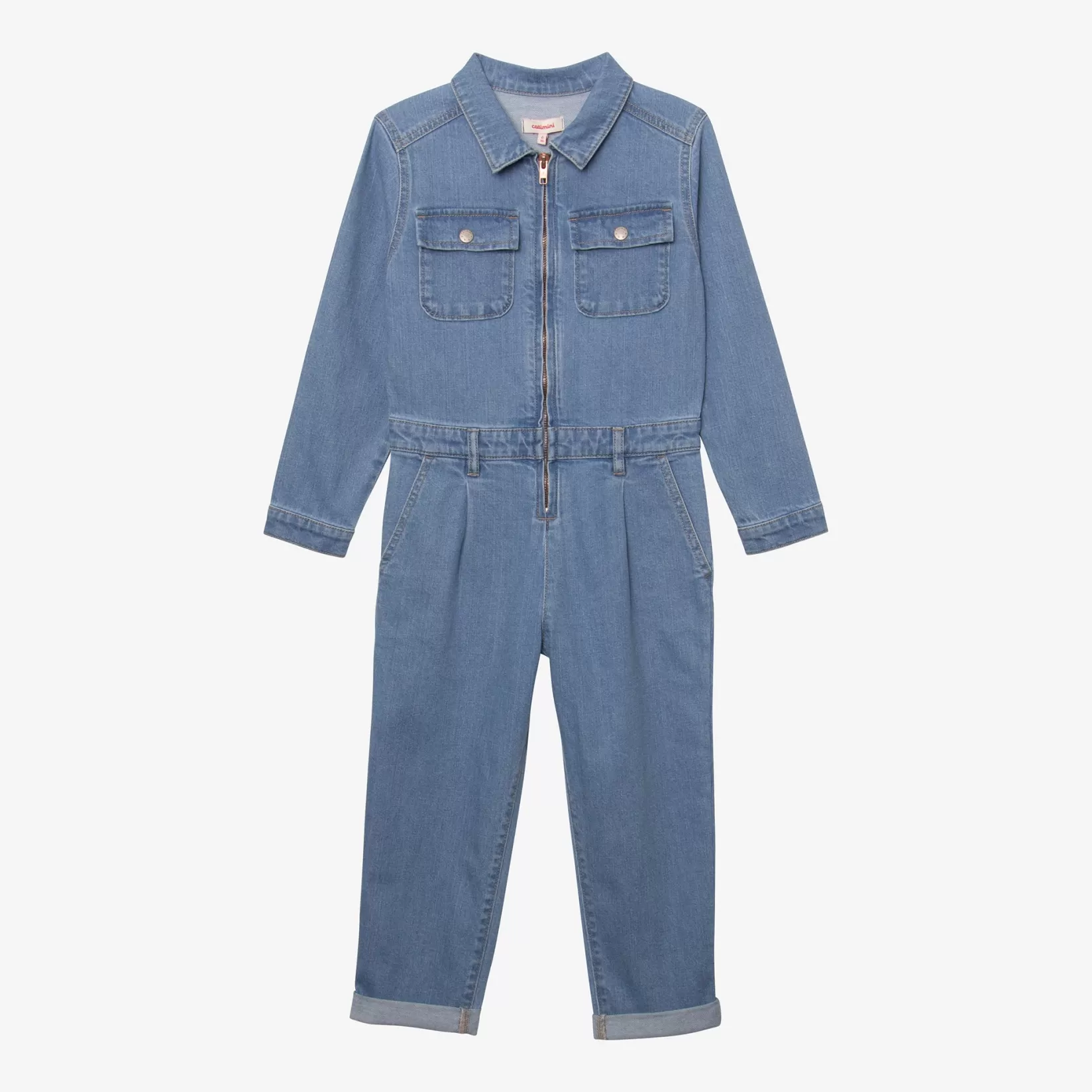 Girls' Embroidered Denim Jumpsuit*Catimini Cheap