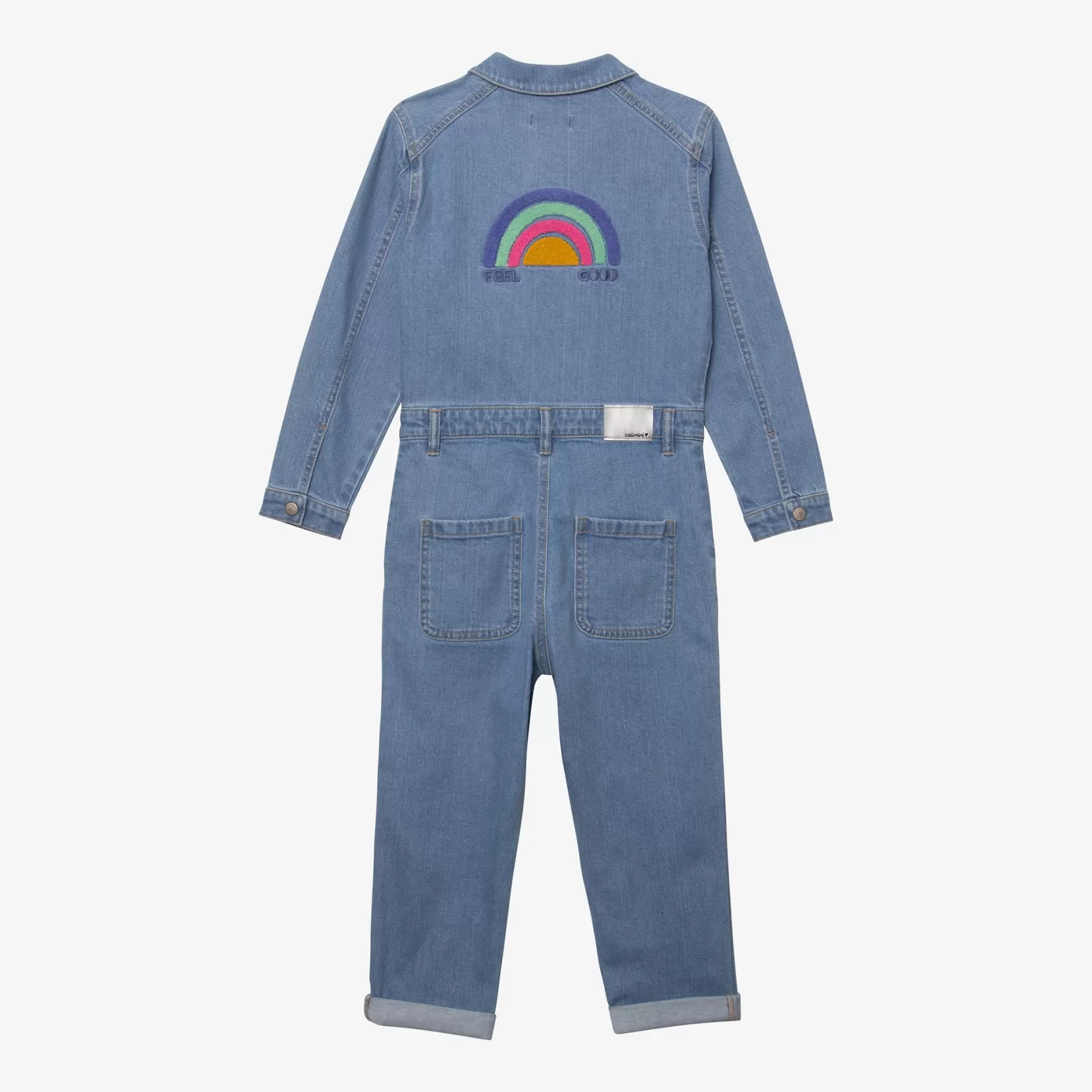 Girls' Embroidered Denim Jumpsuit*Catimini Cheap