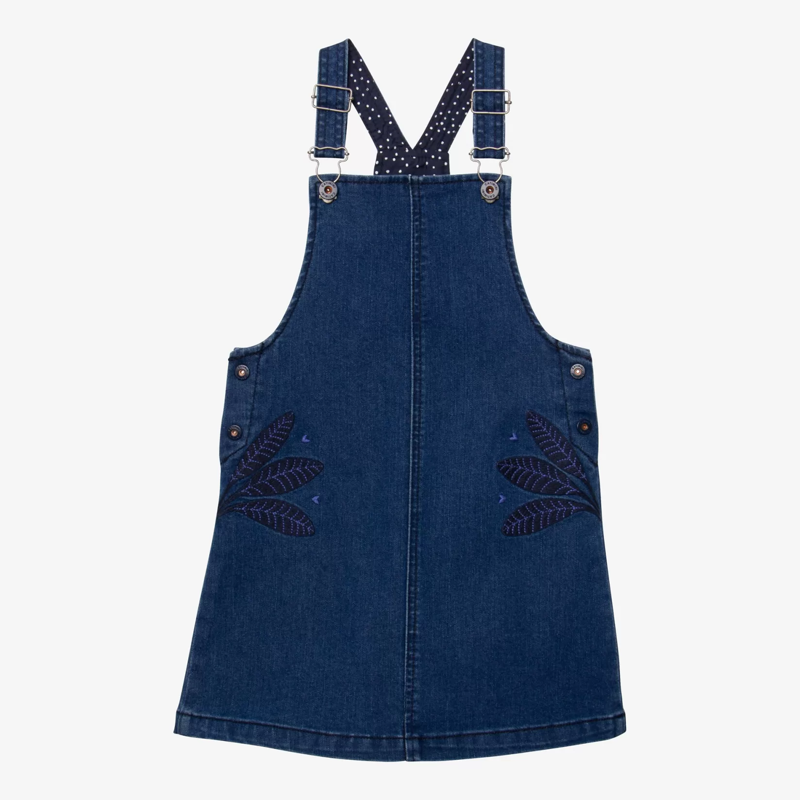 Girls' Embroidered Denim Overall Dress*Catimini Online