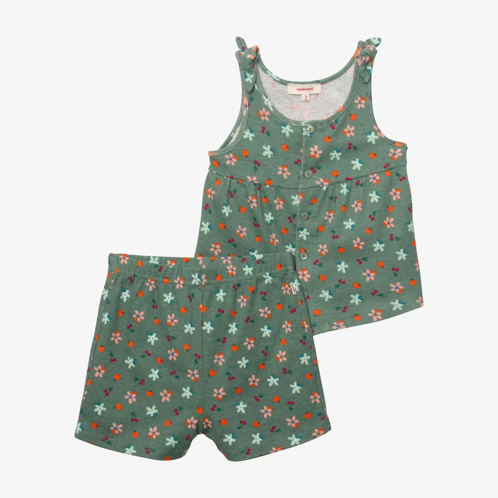 Girls' Floral Print Pajama Set*Catimini New