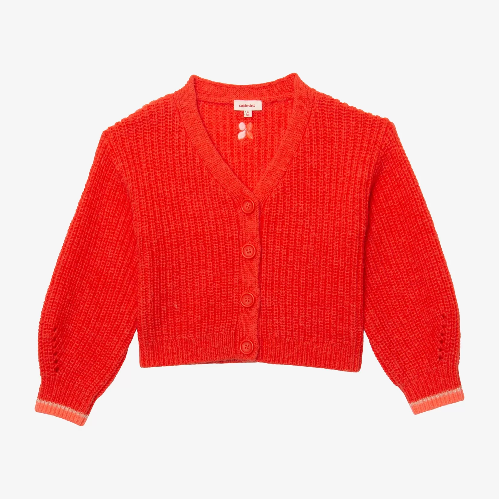 Girl's Fluffy Orange Cardigan*Catimini Cheap