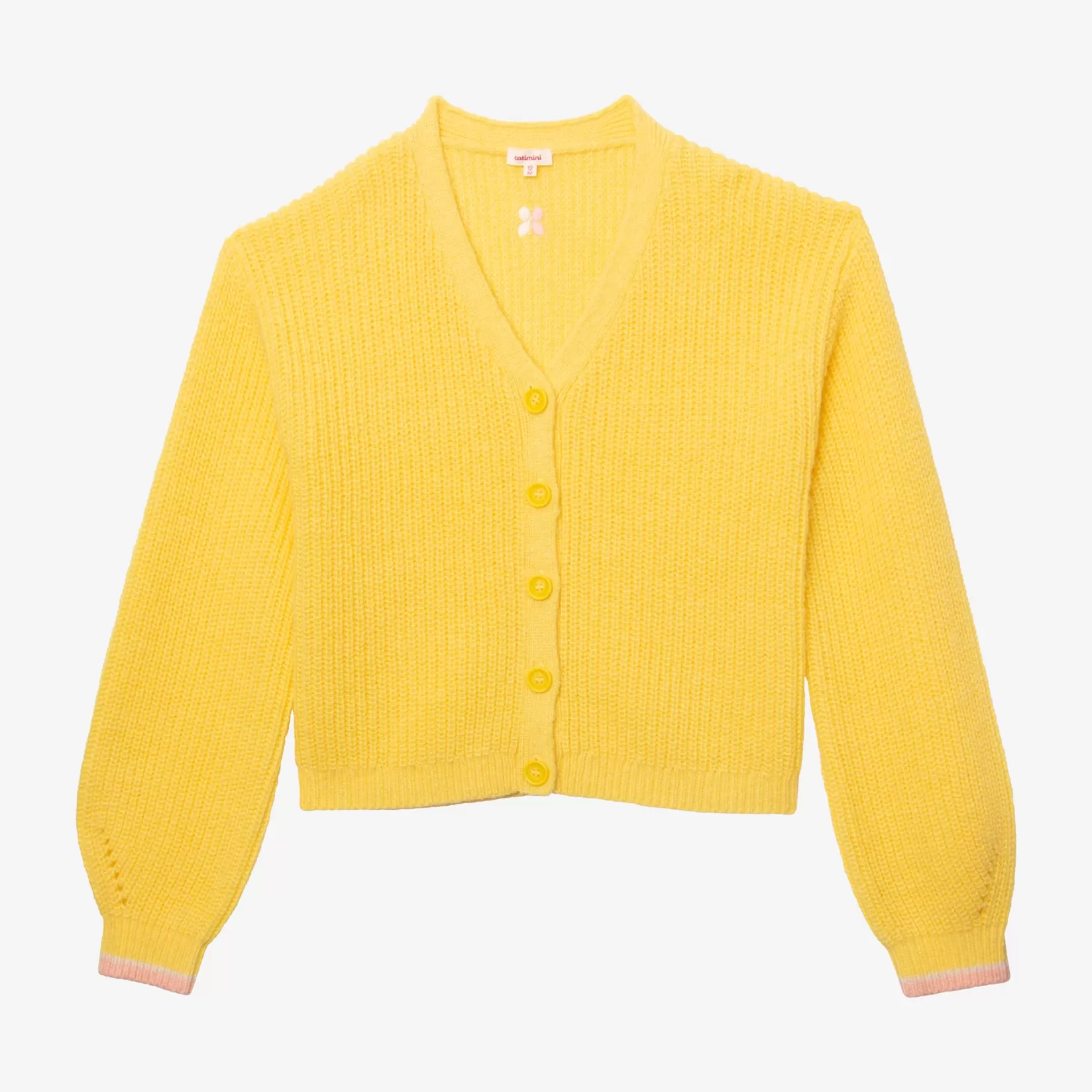 Girl's Fluffy Yellow Cardigan*Catimini Flash Sale