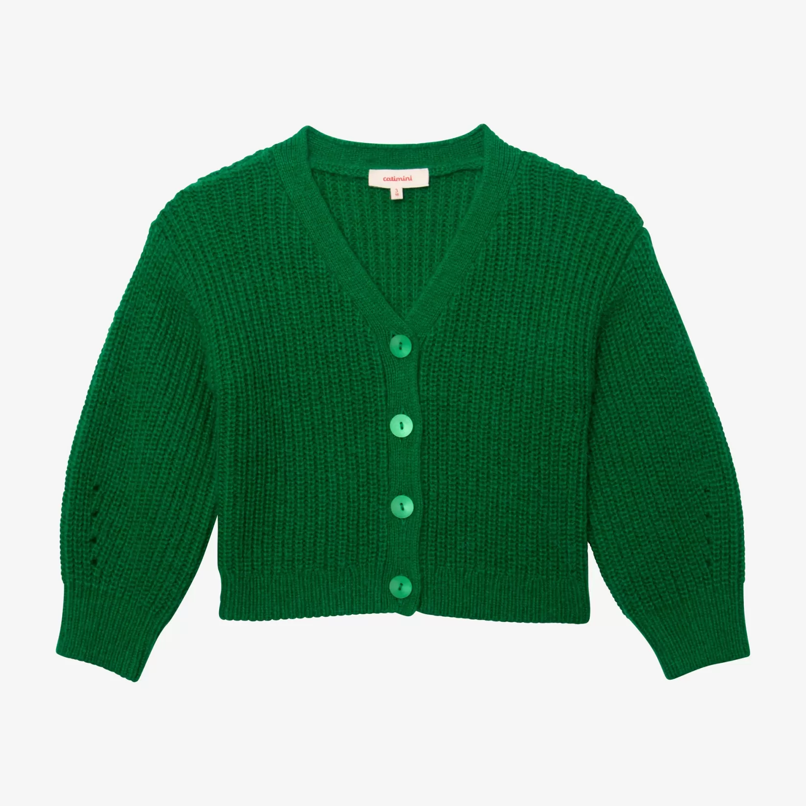 Girls' Green Knit Cardigan*Catimini Cheap