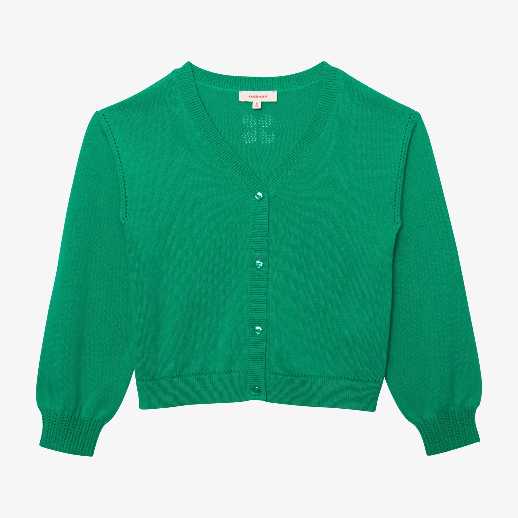 Girl's Green Knitted Cardigan*Catimini New