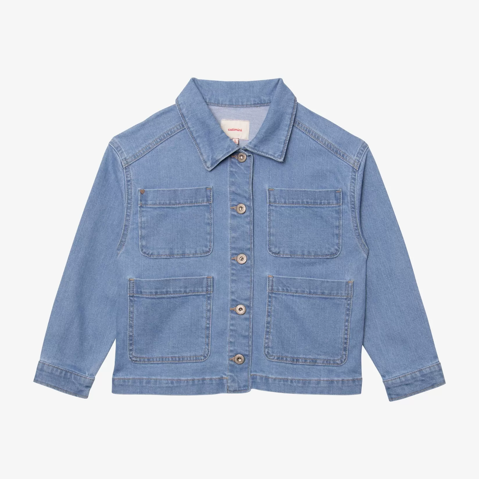 Girls' Jean Jacket With Embroidery On The Back.*Catimini New