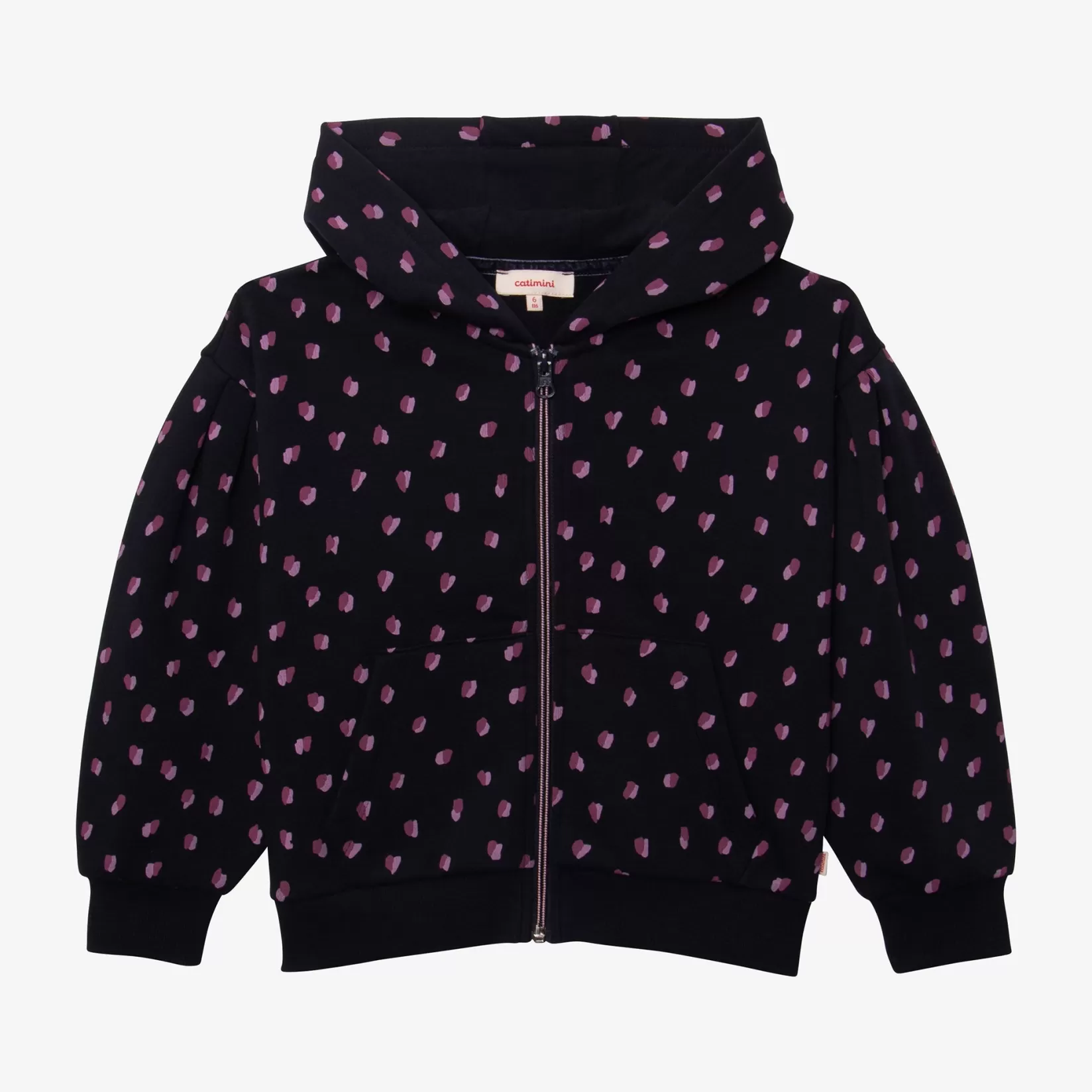 Girls' Navy Blue Zip Hoodie*Catimini Hot