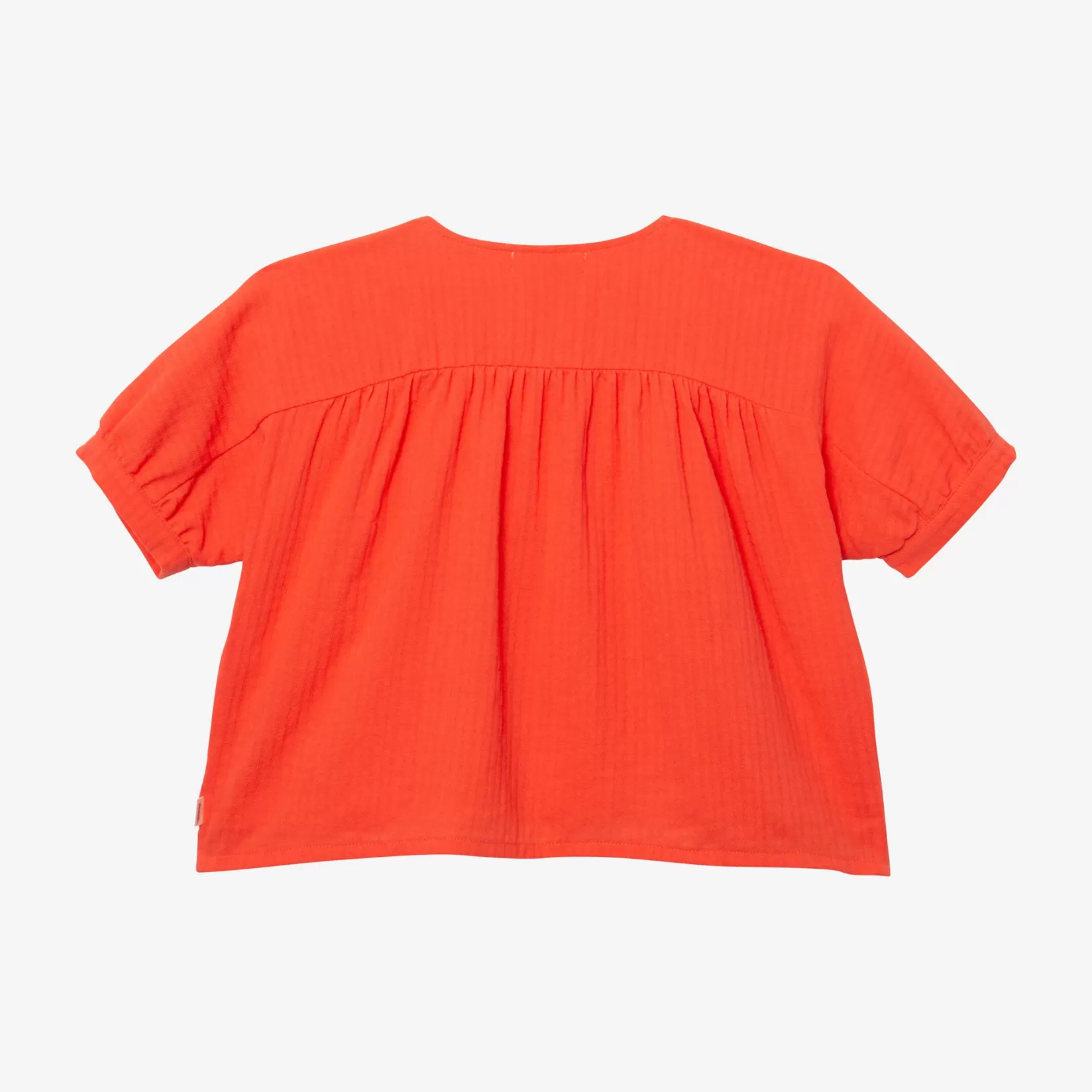 Girl's Orange Woven Embroidered Blouse*Catimini Clearance