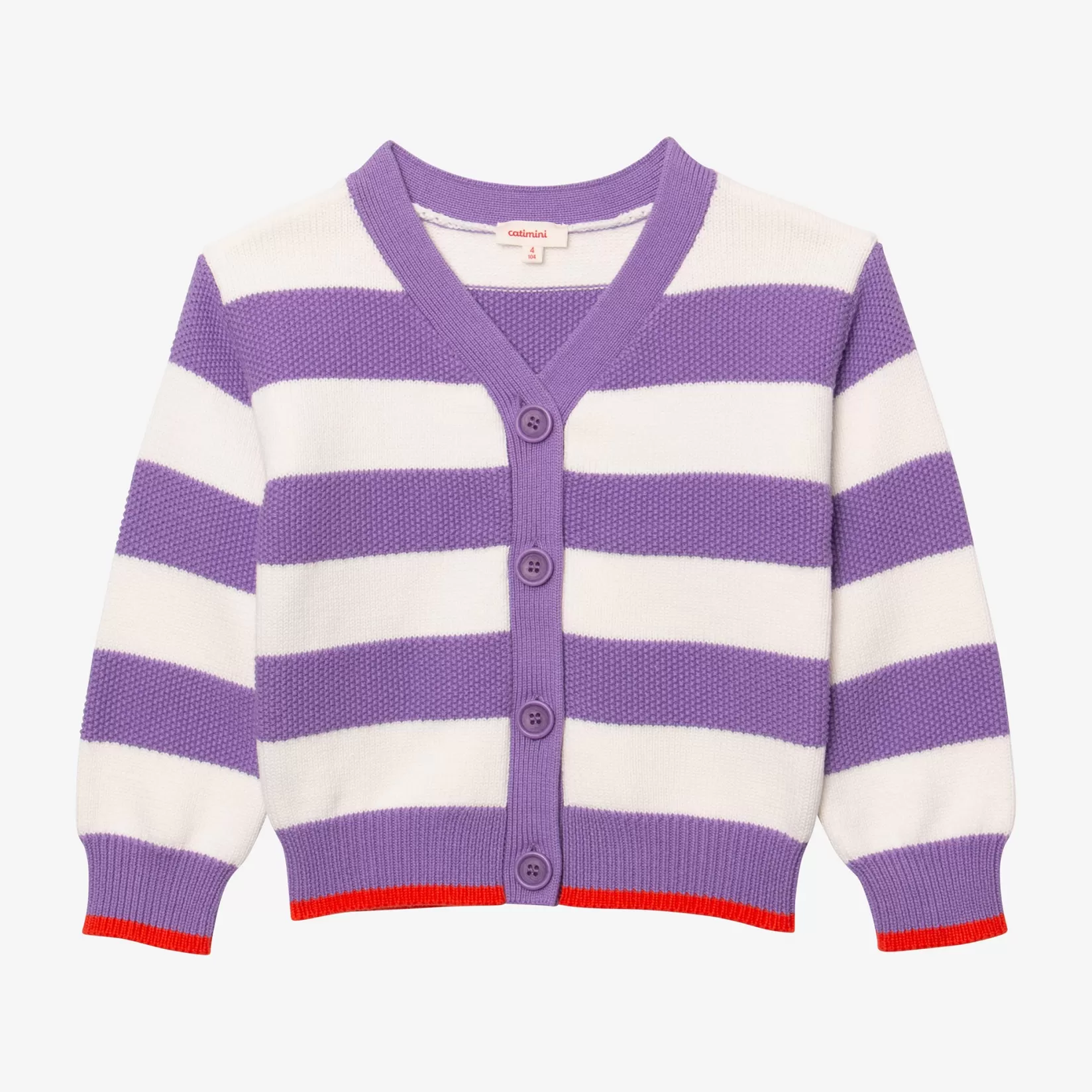 Girl's Striped Knitted Cardigan*Catimini Fashion