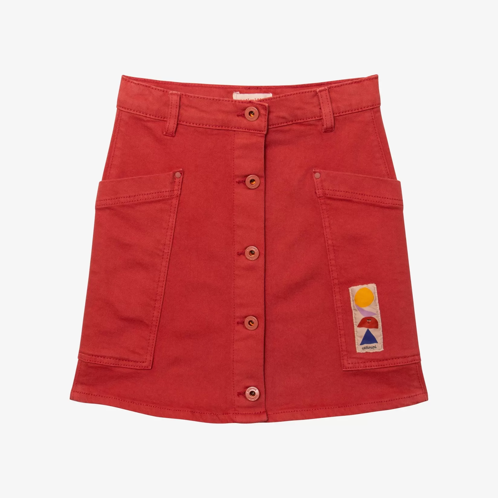 Girls' Terracotta Denim Skirt*Catimini Shop