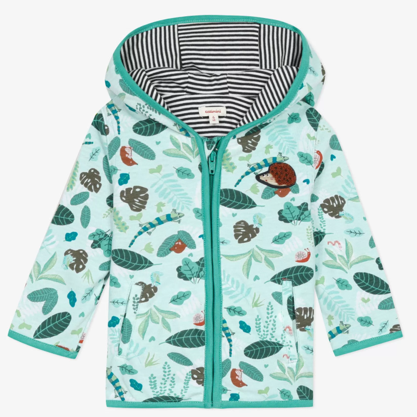 Newborn Boy Jungle Printed Hooded Jacket*Catimini Online